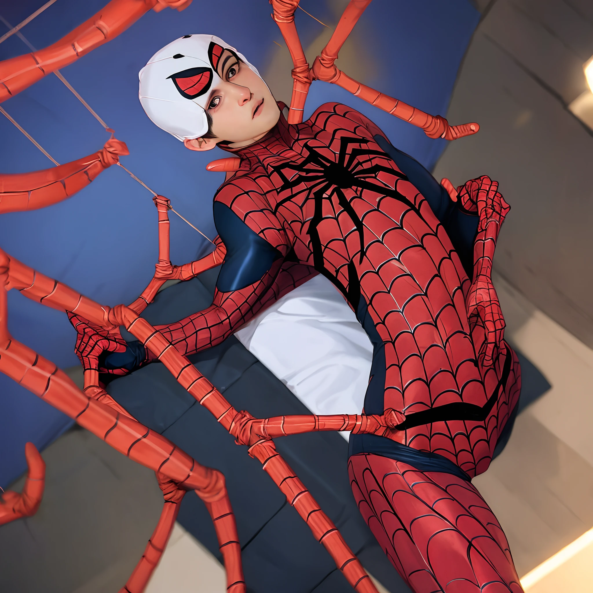 Babar Azam Wearing Spider man Costume