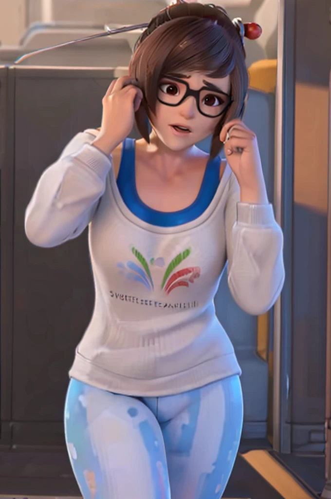 Overwatch Mei totally nude, realistic, realism, photorealism, photo-realistic, high contrast, (photorealistic:1.4), 8k high definition detailed realistic, (best quality, masterpiece:1.2), NSFW, photon mapping, radiosity, physically-based rendering, best quality, highly detailed,1girl, pat pussy, cameltoe, owmei, hoodie, skirt, outdoor,