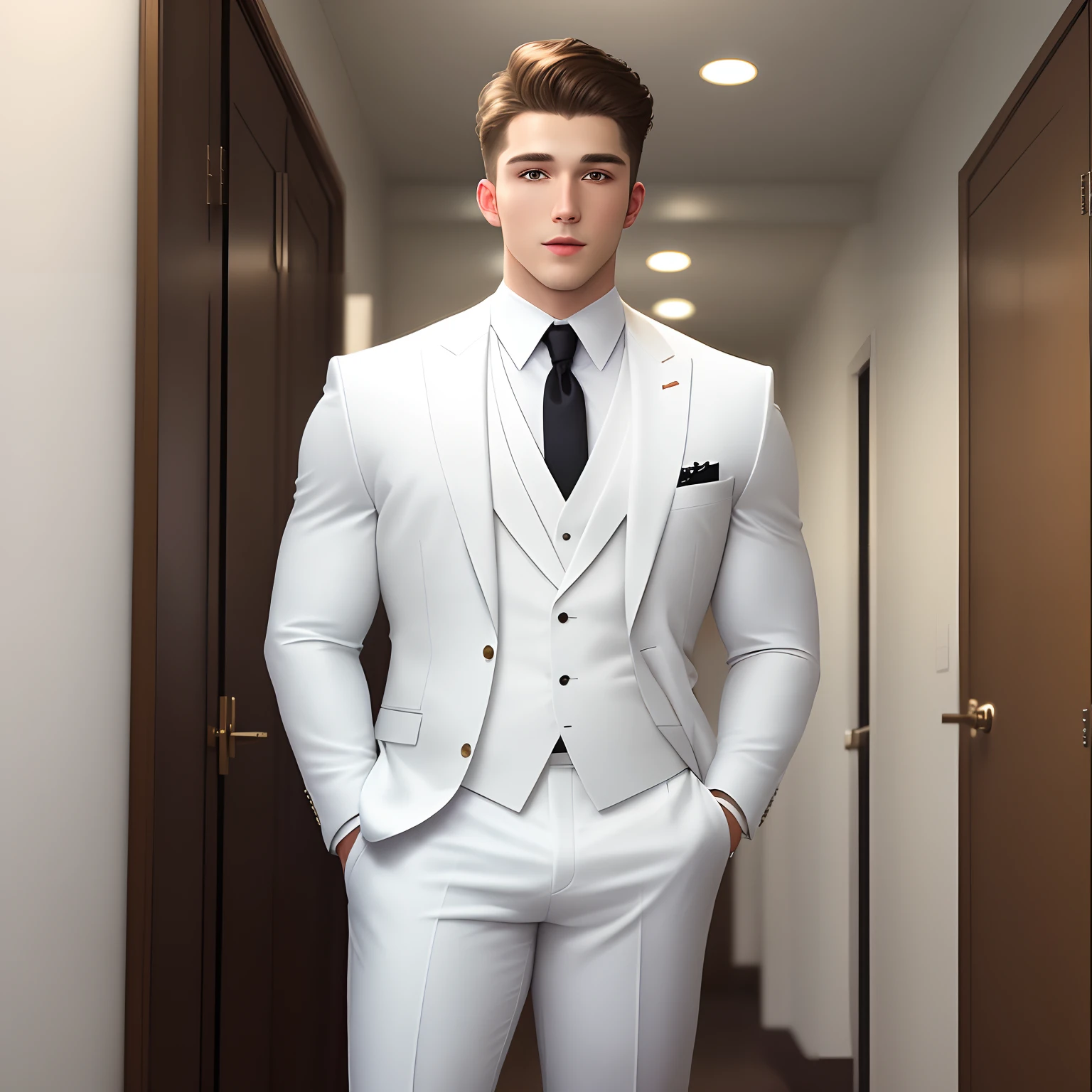 Guy in the white suite