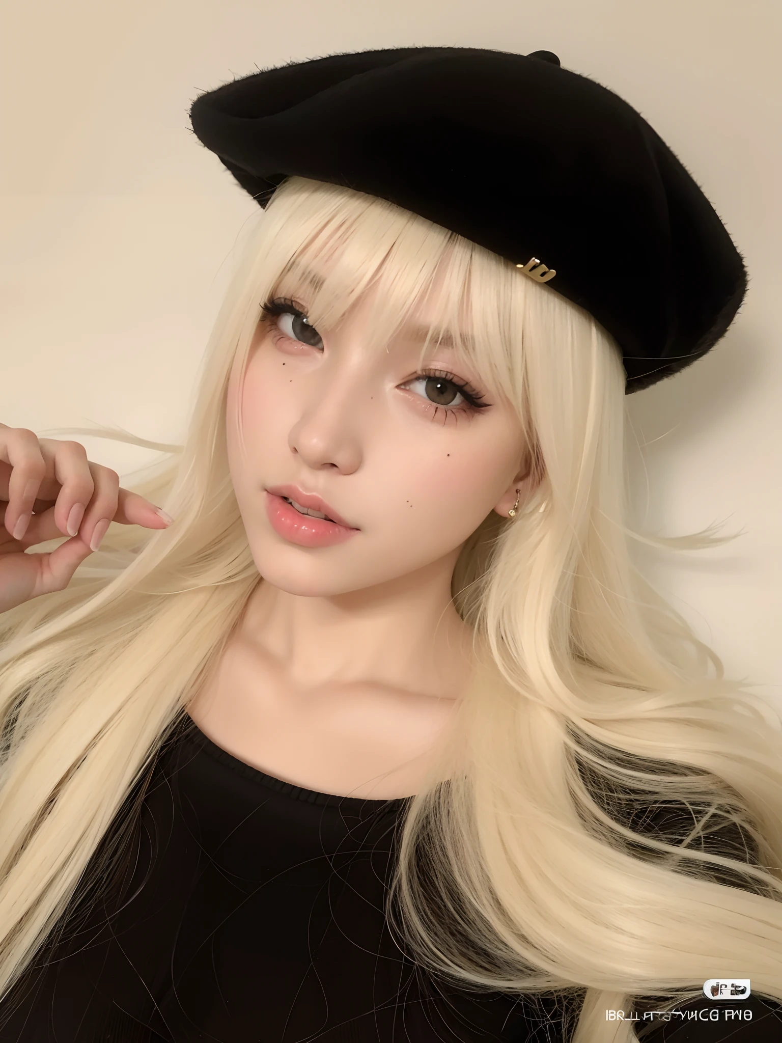 magia,Gothic magic style,hogwarts style,Blonde hair, Side face girl,A parrot on the shoulder,Black magic hat,Fantastic high quality。