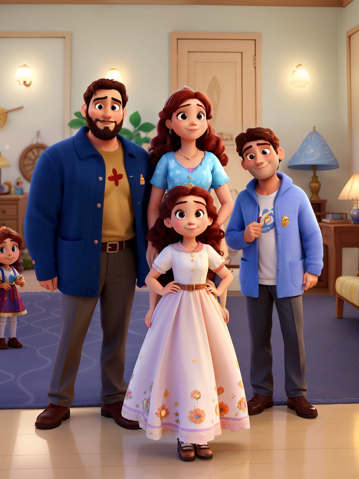 Marido e esposa, arte Pixar, alta qualidade, melhor qualidade