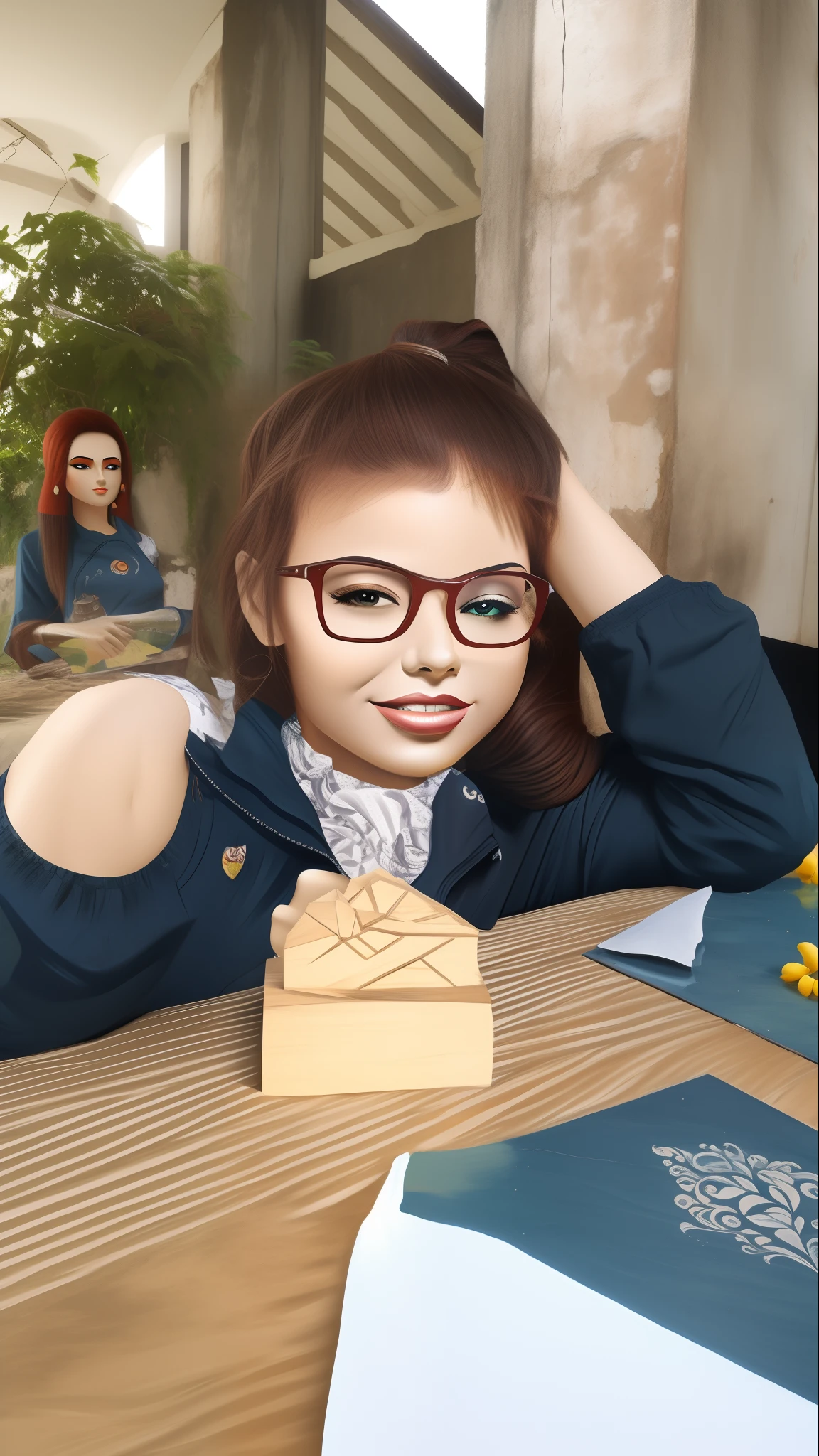 garota, arte surreal