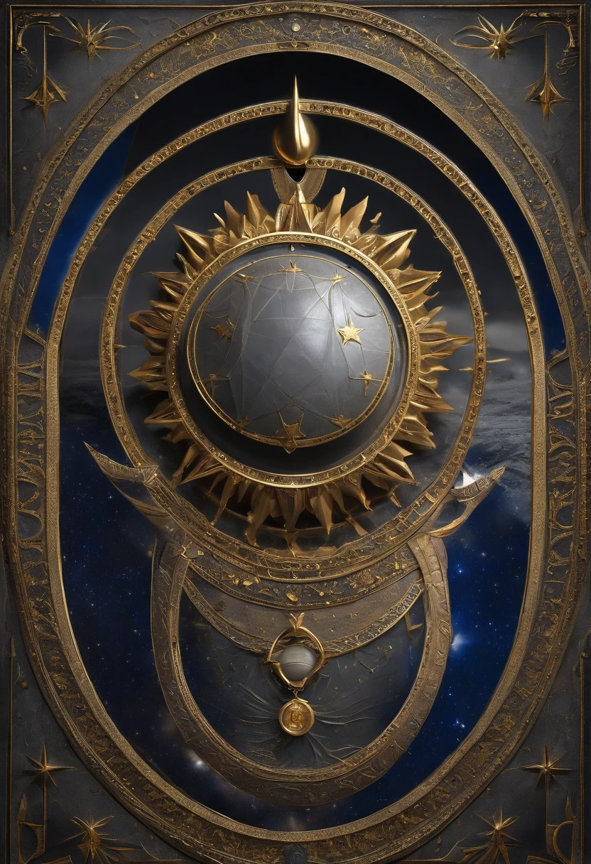 Grey ete Macho alto Alien, esguio, roupa branca com bordas cor de ouro, symbol of the Intergalactic Confederation, which is a golden circle with a 6-pointed star, Navi blue skin and golden crowngolden half circle and the 6-pointed star in the middle.