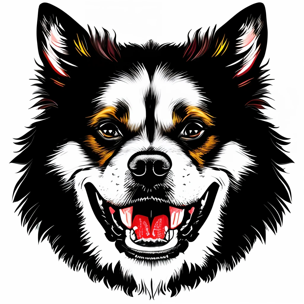 Rabid dog with Donald trump hair
