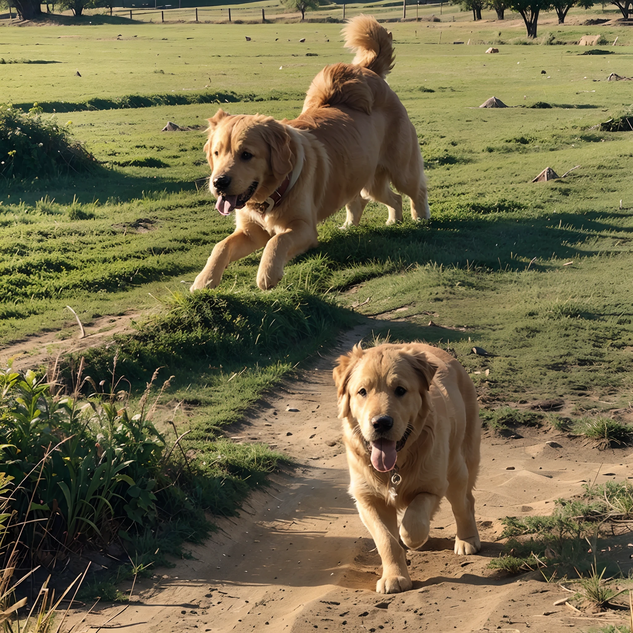 Golden Retriever no campo