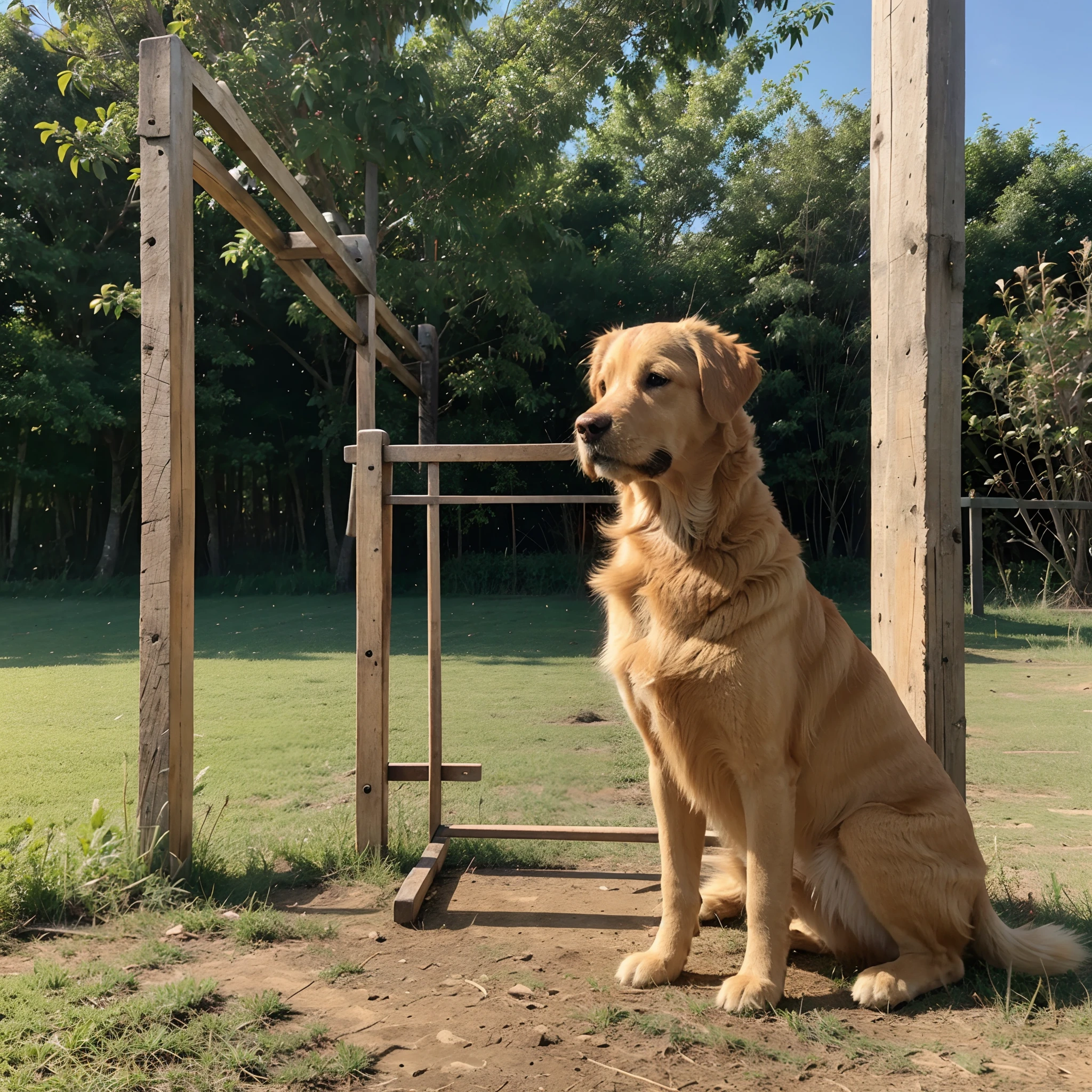 Golden Retriever no campo