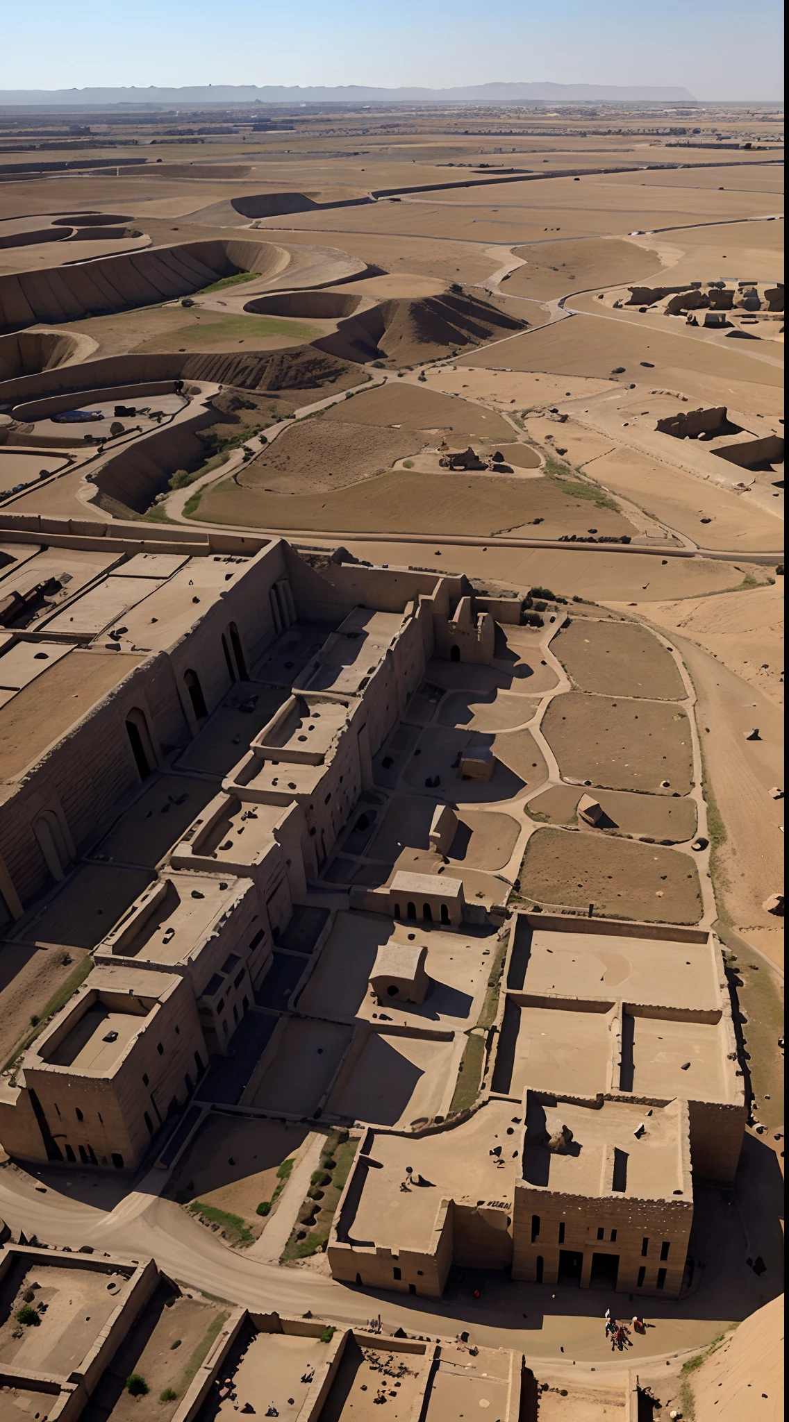 An image of the city of Uruk in Mesopotamia around 3500 BCE.