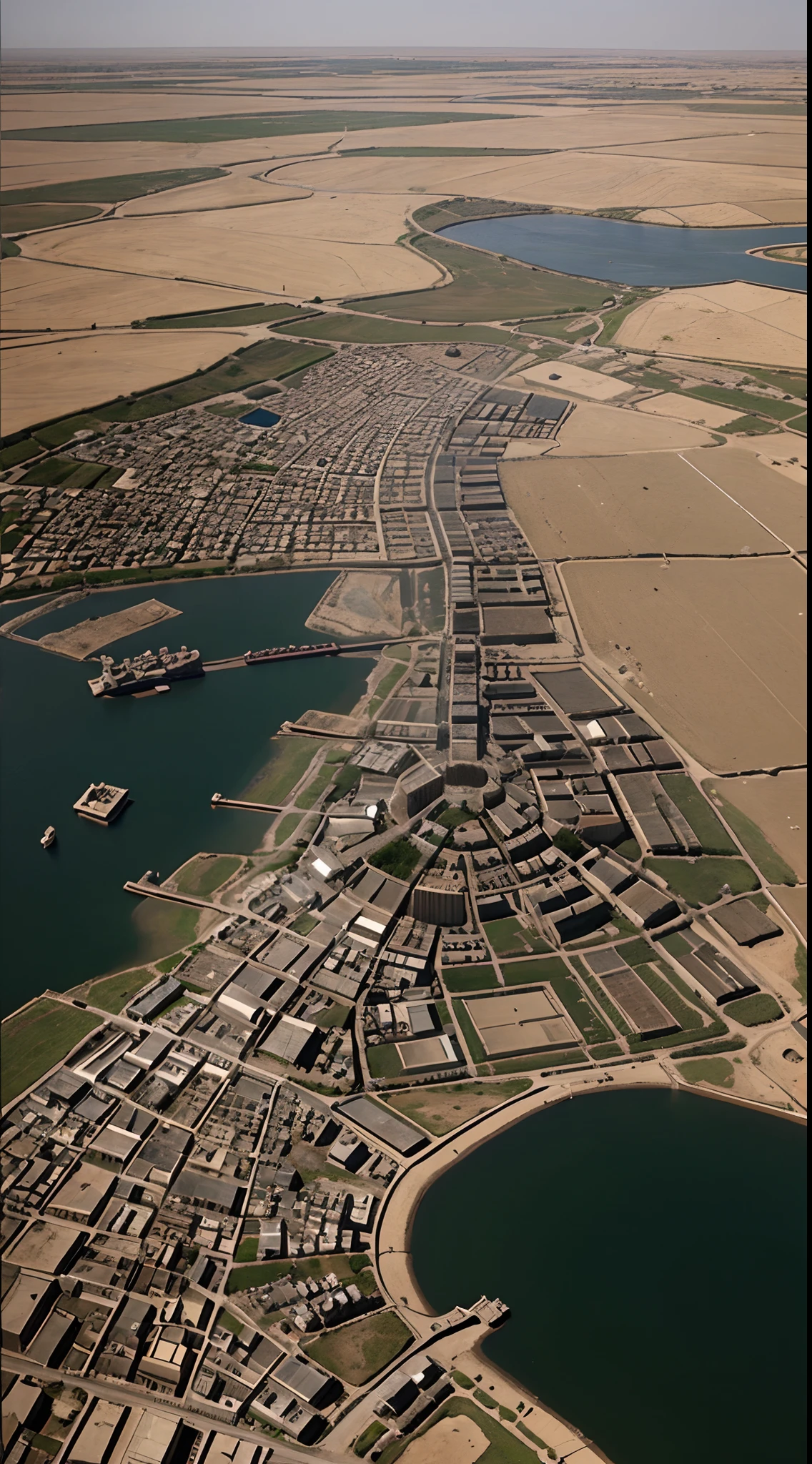 An image of the city of Uruk in Mesopotamia around 3500 BCE.