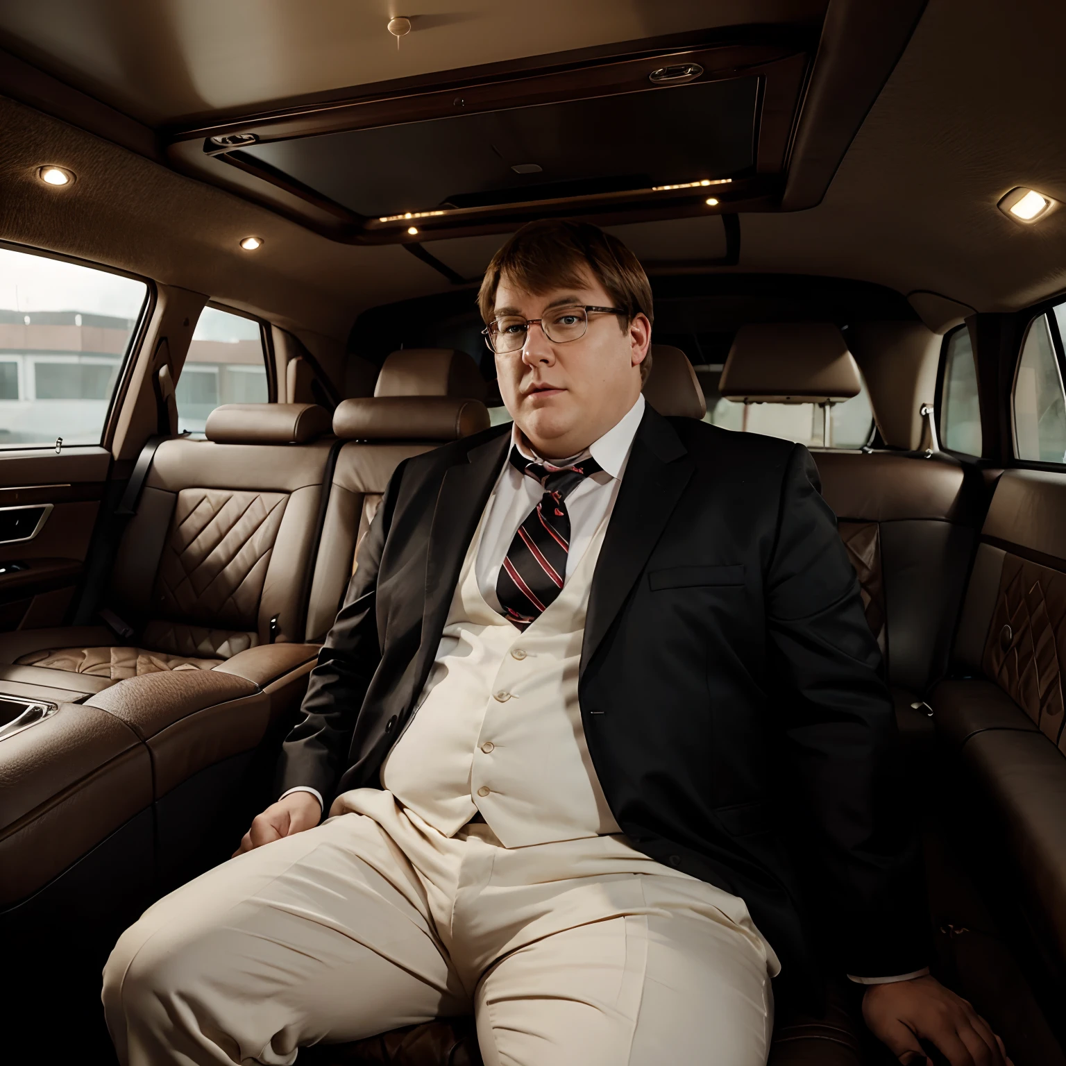 Peter Griffin in a limousine