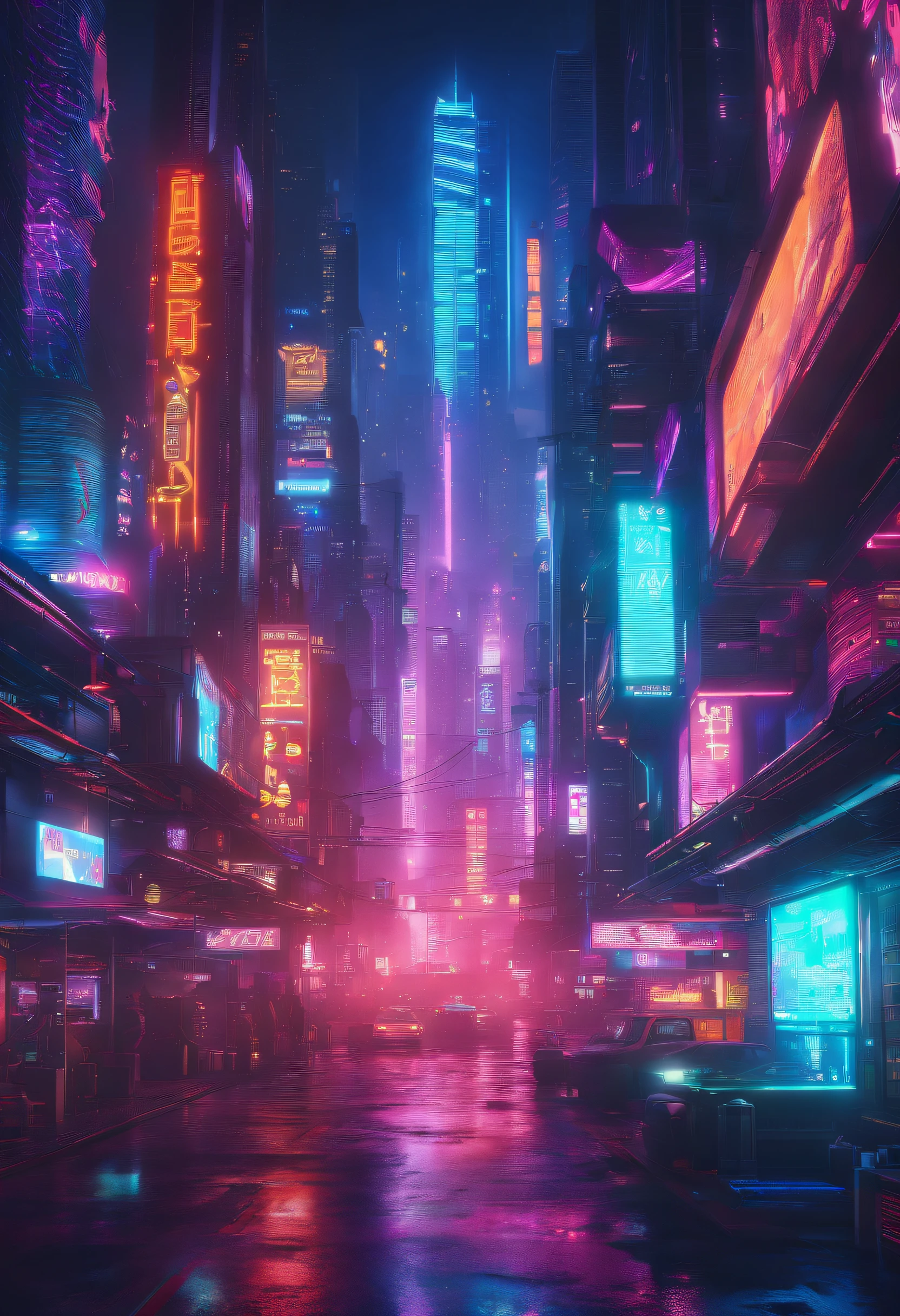 The world of tomorrow controlled by artificial intelligence in highly realistic 8K photography