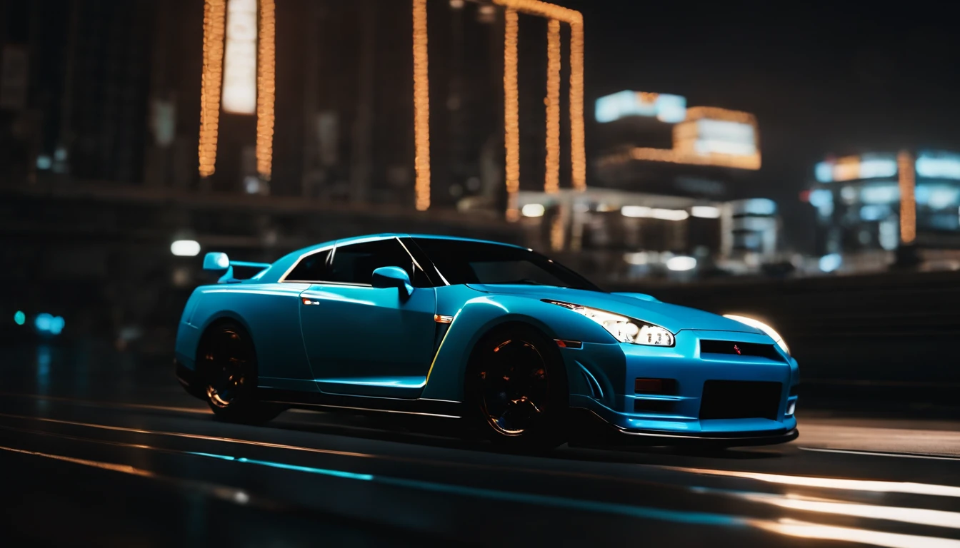 A 1999 Nissan GTR in Tron form