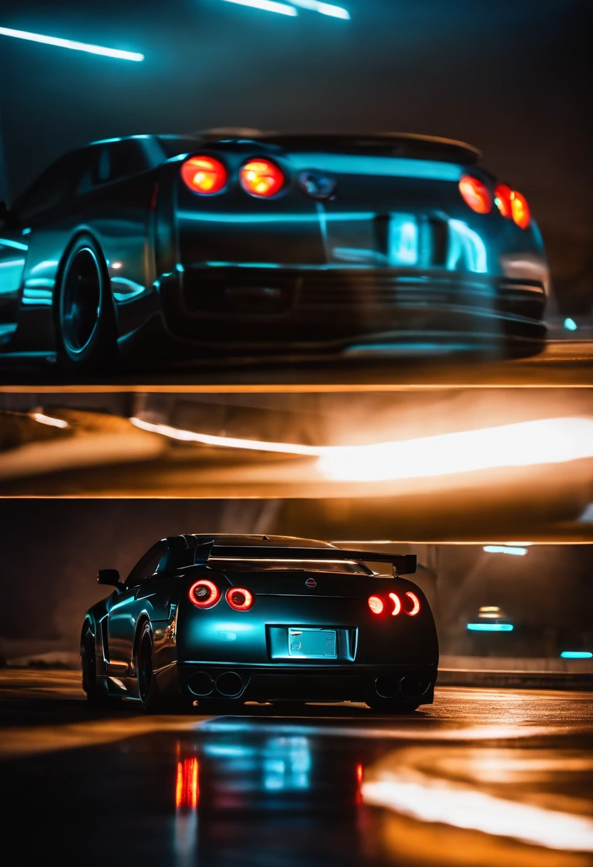 A 1999 Nissan GTR in Tron form