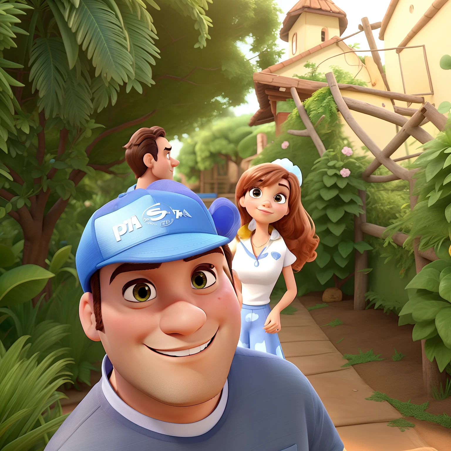 Casal estilo pixar, alta qualidade