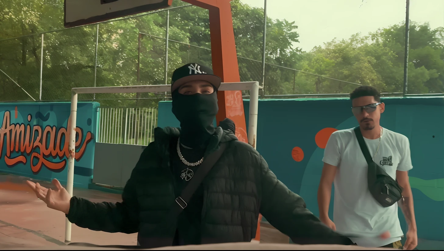 It's two men standing next to each other on a block, videoclipe, still from a music video, Filmagens de baixa qualidade, Videoclipe oficial, low quality video, Coelho ruim, nostalgic 8k, 8k no estilo, Postagem 4k, 4 k post, Rap, suave em _ O pano de fundo, a partir de 8 k matte, video still, highly aesthetic