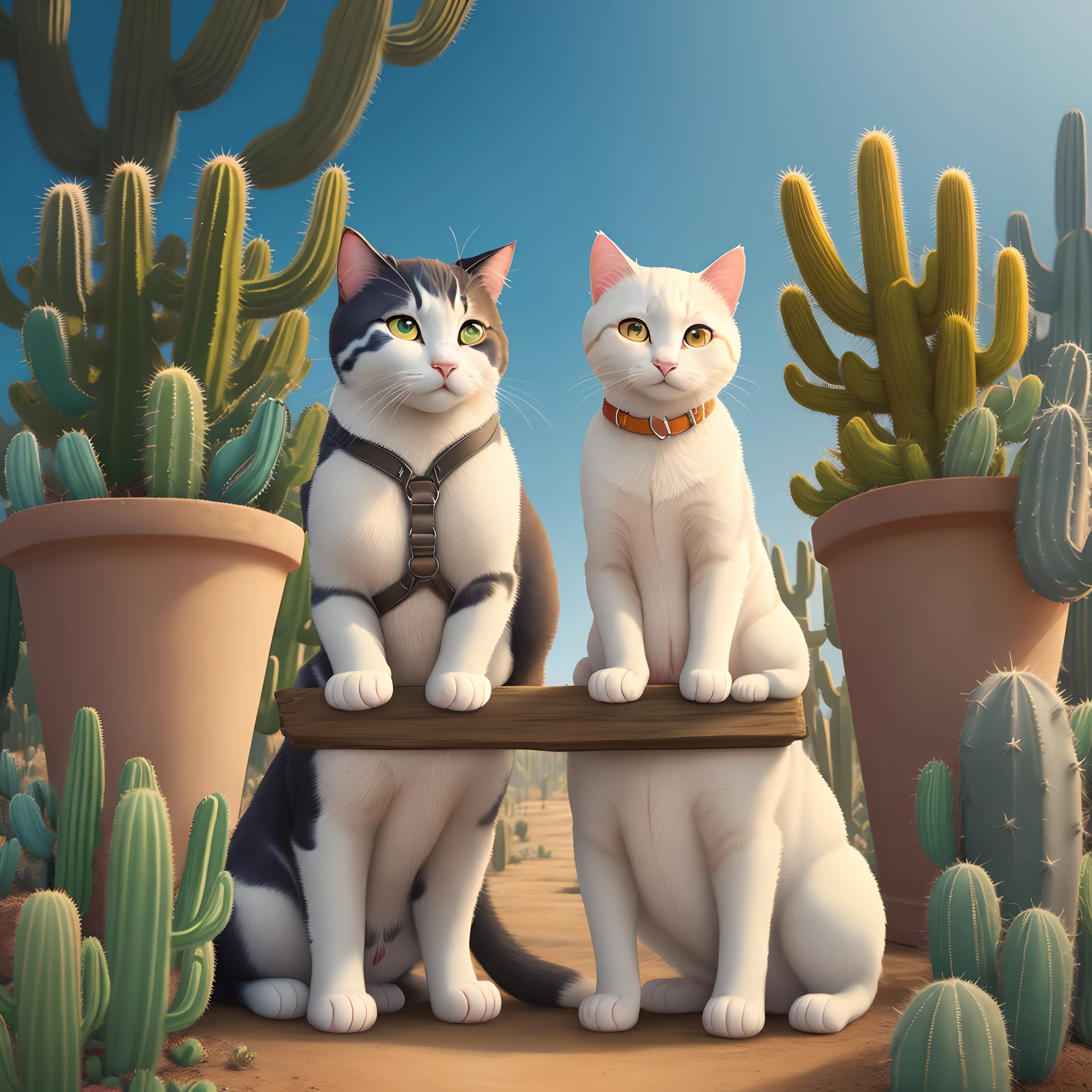 Create a Disney Pixar movie Covid with the title Toulouse and the Cover of the movie being a white cat with a brown head and three brown spots on its back and yellow ish tan eyes and a blue harness with cactuses on it