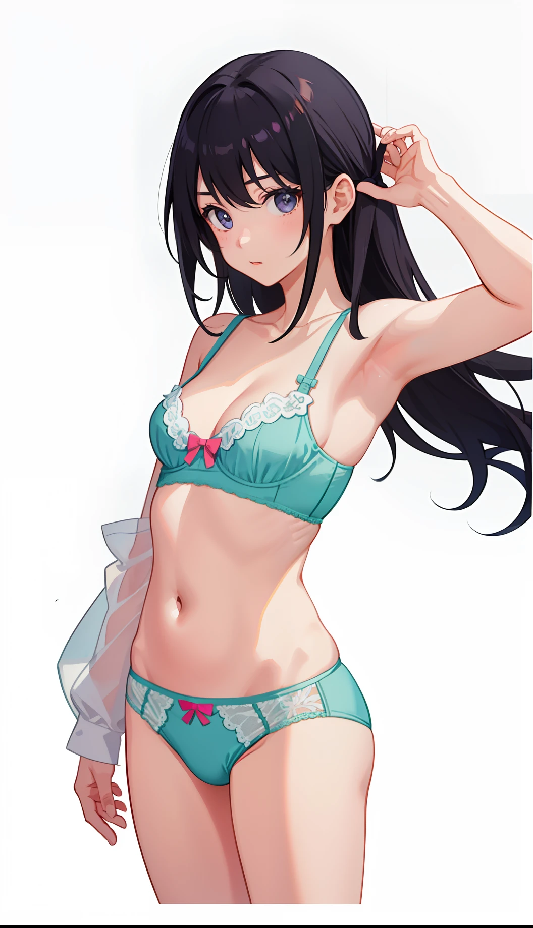 1girl in、AS-Adult、Underwear、Cute underwear、、Upper body portrait、