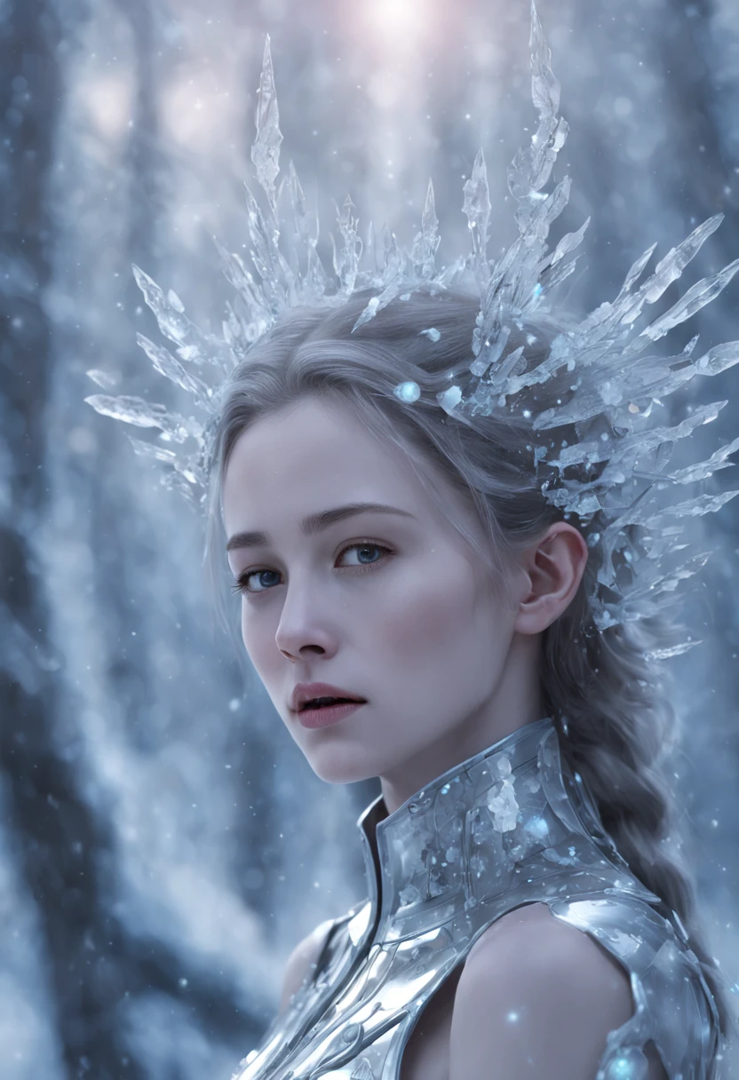 <lora:Xmas2:0.7> Xmas woman, ice covered with icicles, ornaments, fantasy, cinematic