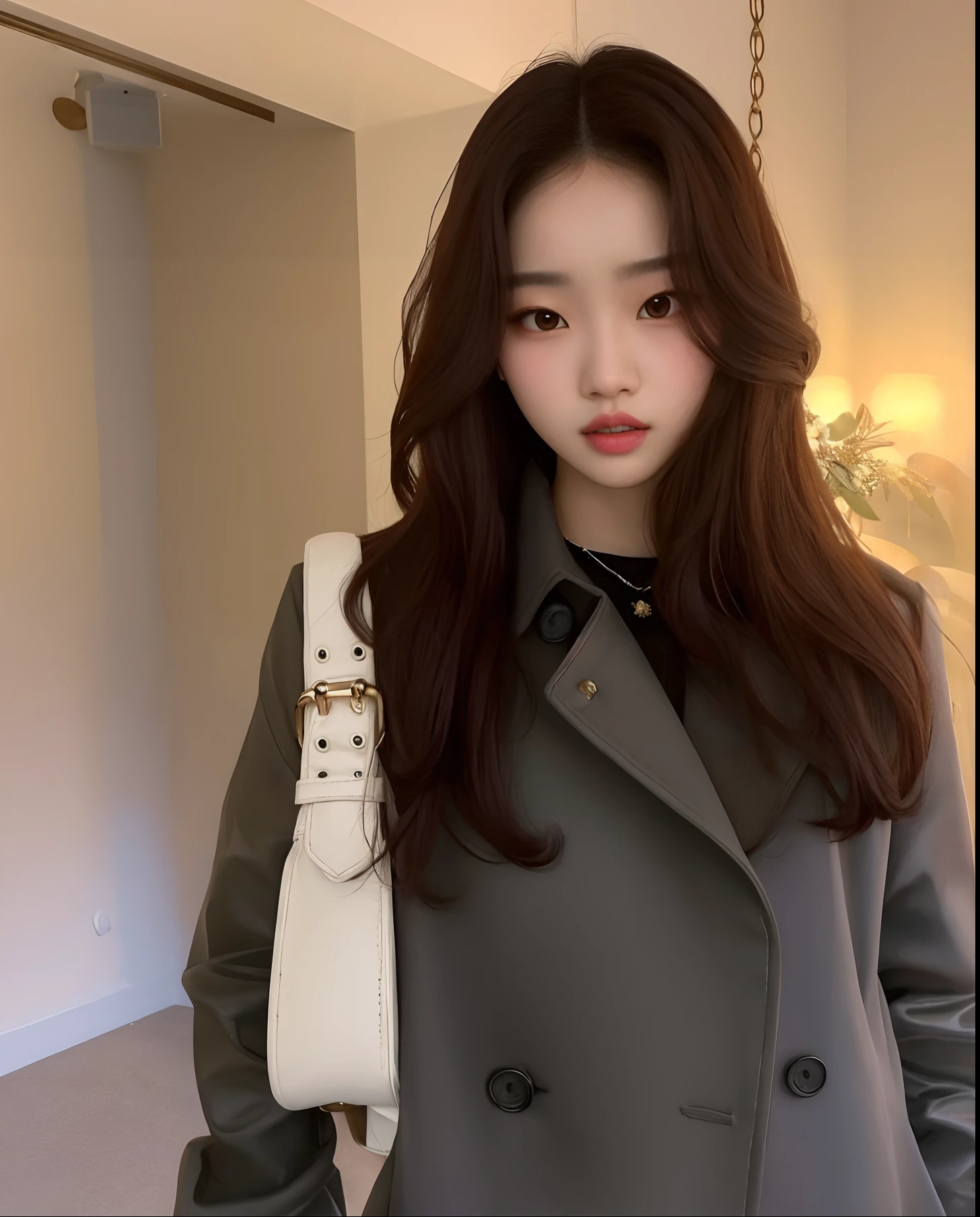 um close up de uma pessoa usando um casaco e uma bolsa, Jinyoung Canela, Heonhwa Choe, Ulzzang, Lee Ji - Eun, Lee Ji-eun, jennie blackpink, Bae Suzy, imagem vazada, dilraba dilmurat, jossi do blackpink, jisoo do blackpink, Parque Ji-min, Jaeyeon Nam, Lulu Chen