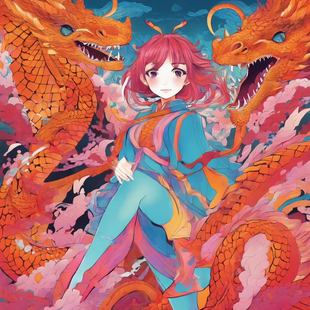 Two-dimensional dragon girl