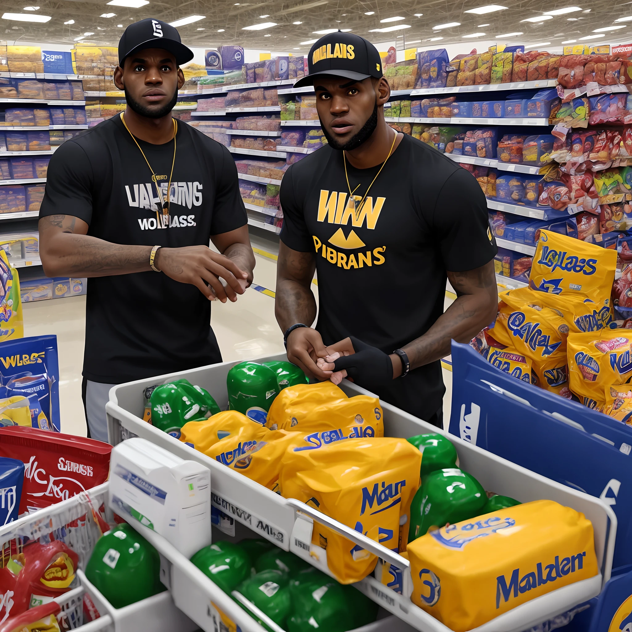 Lebron working at walmart