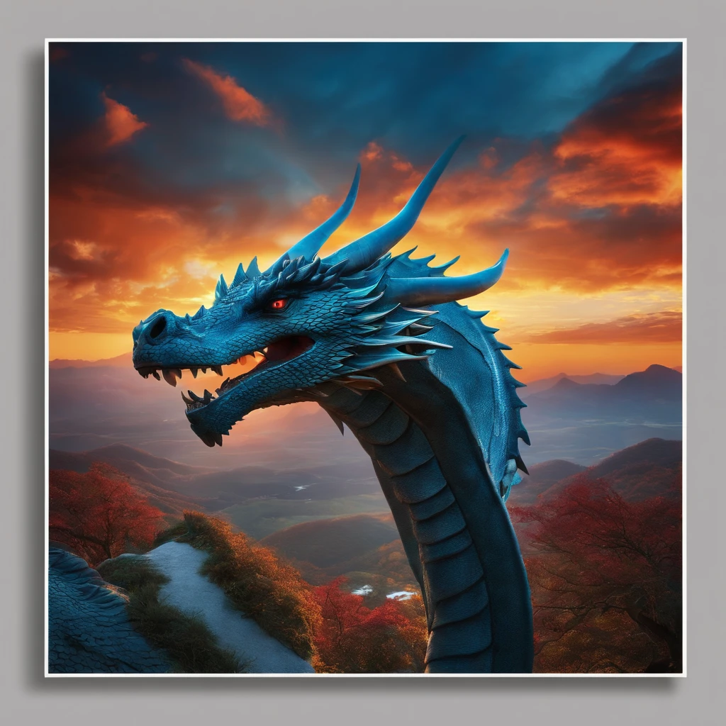Bring the dragon's head and sky to life