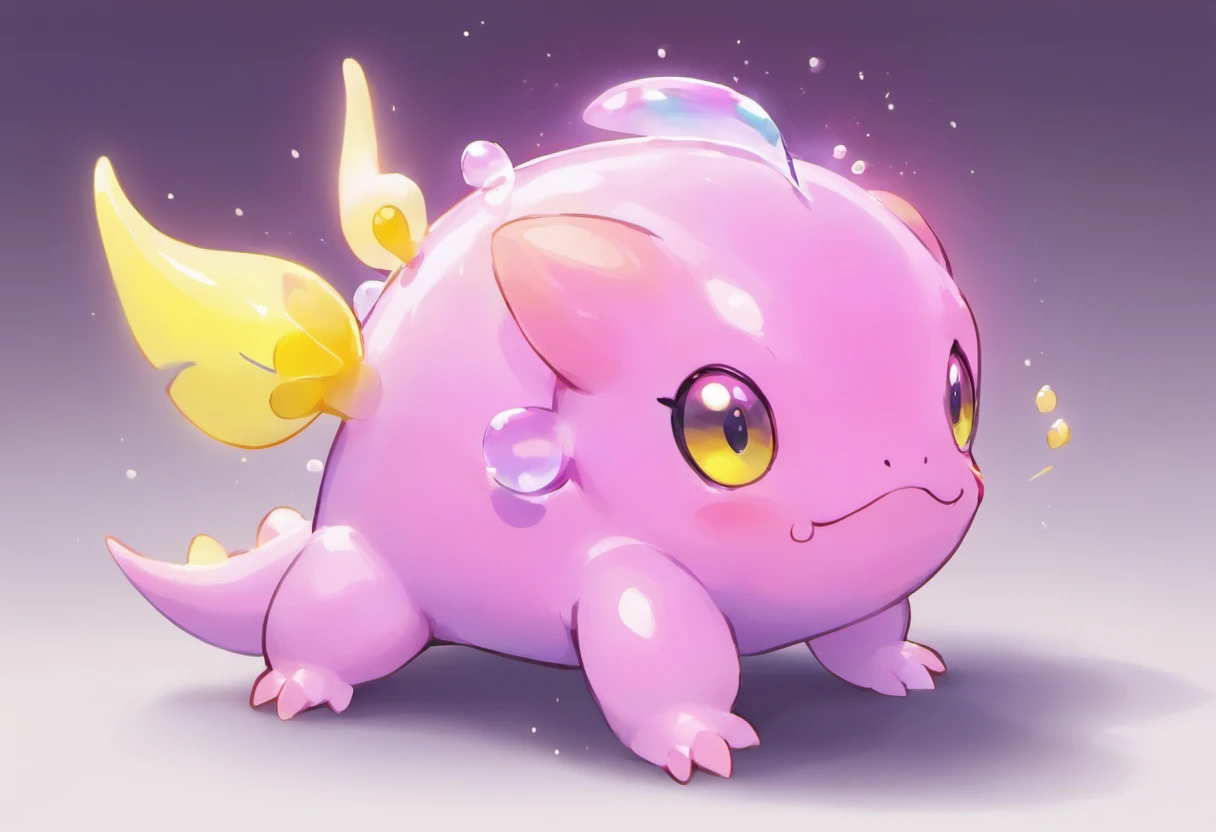 A Quadrupedal Psychic Axolotl, Purple and Yellow