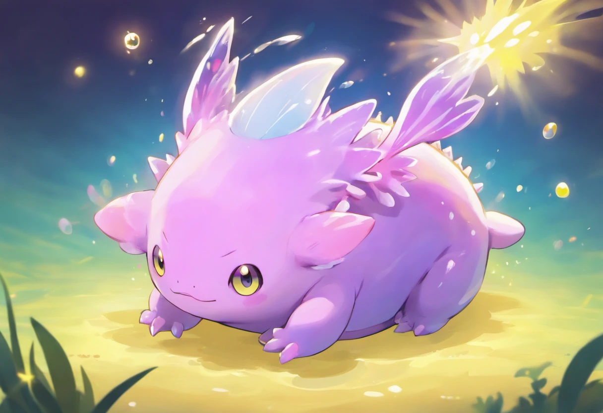 Legendary Psychic Axolotl, Purple and Yellow,