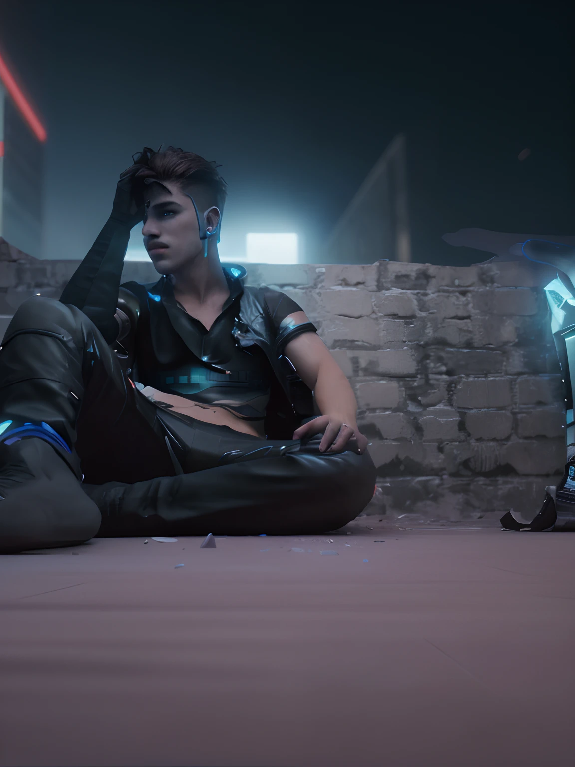 Change background cyberpunk handsome realistic boy,8k,ultra realistic,