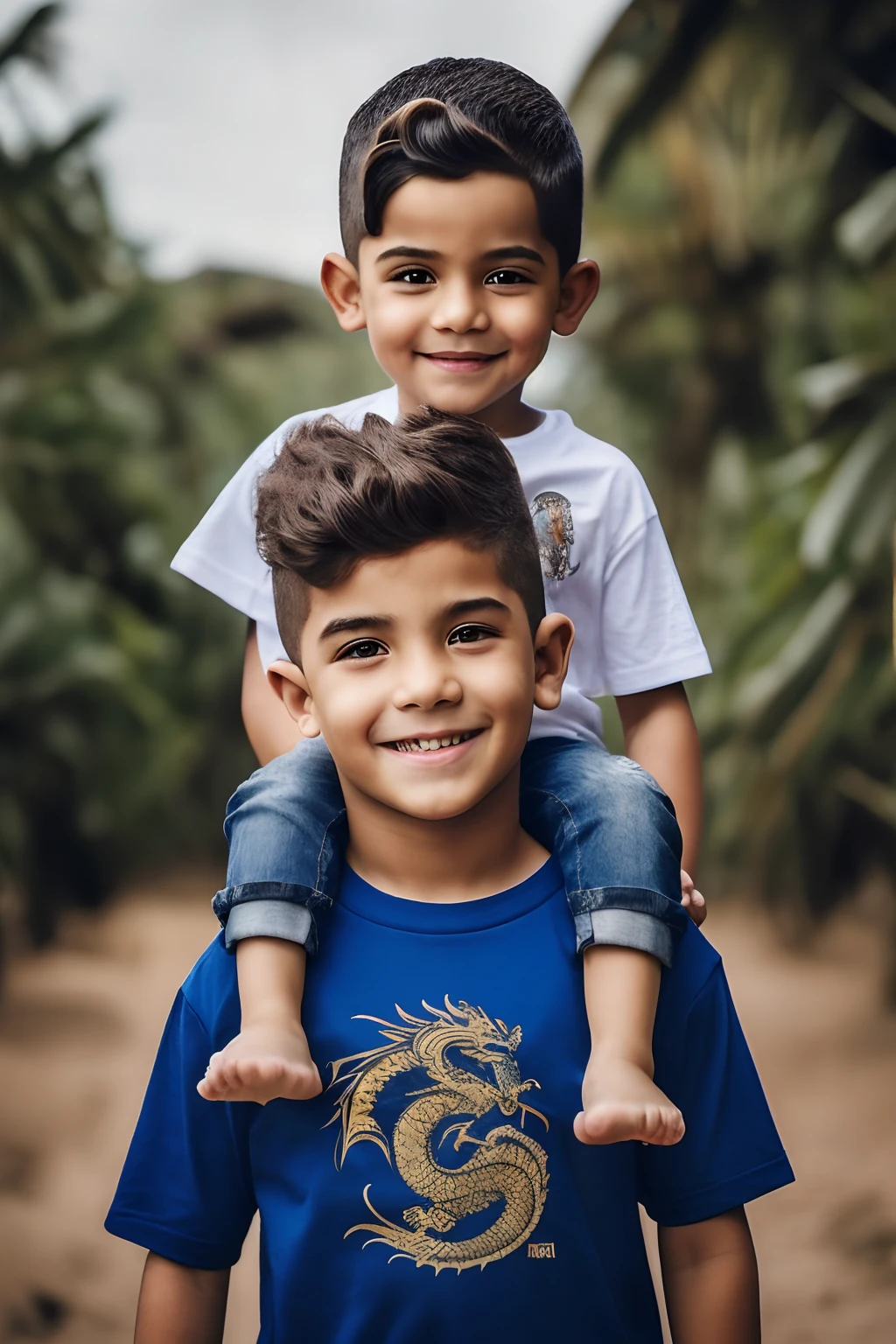 um moreno, cabelo grande com pontas marons claras em meio a um vale, camiseta apertada, With dragon cub on his shoulder. --auto