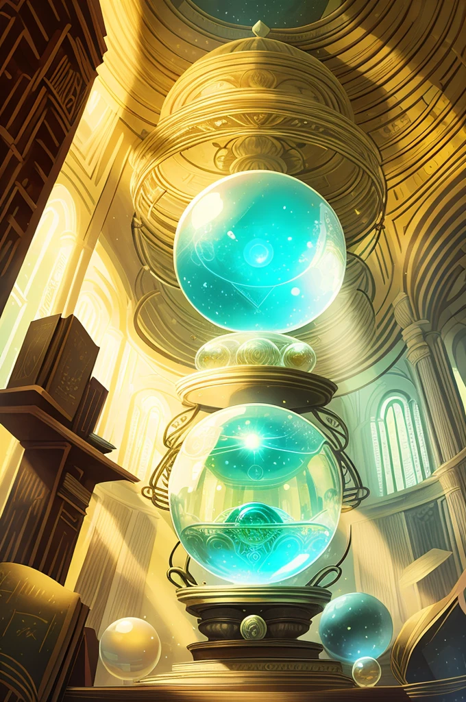 orb, crystal ball, book