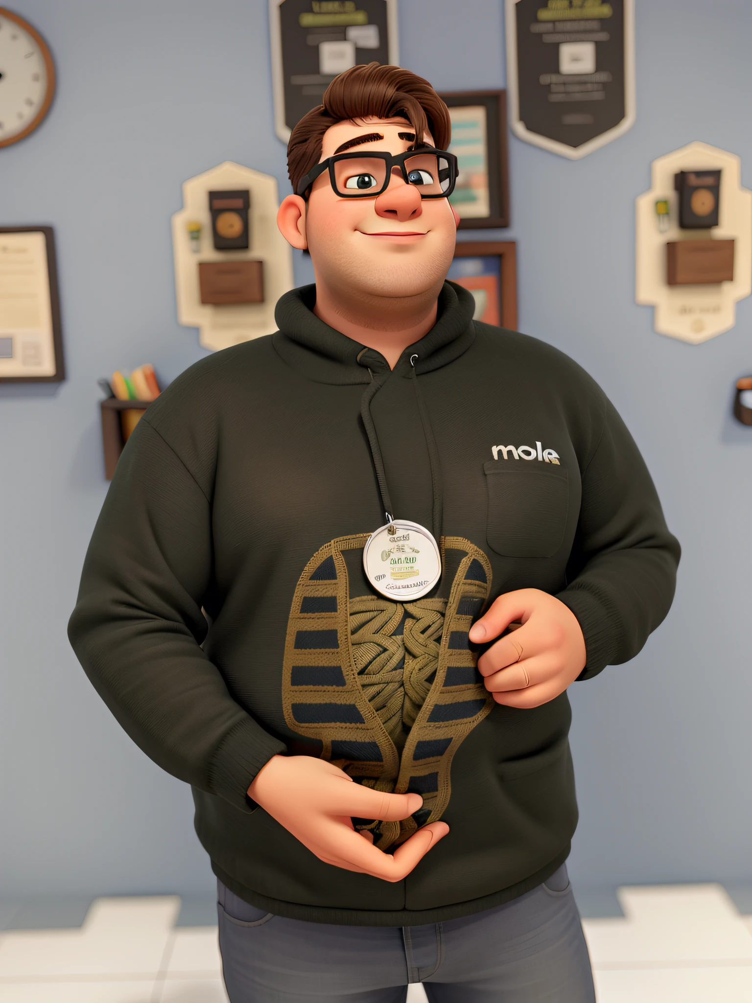 um homem gordinho, Ultra resolution, maximum definition