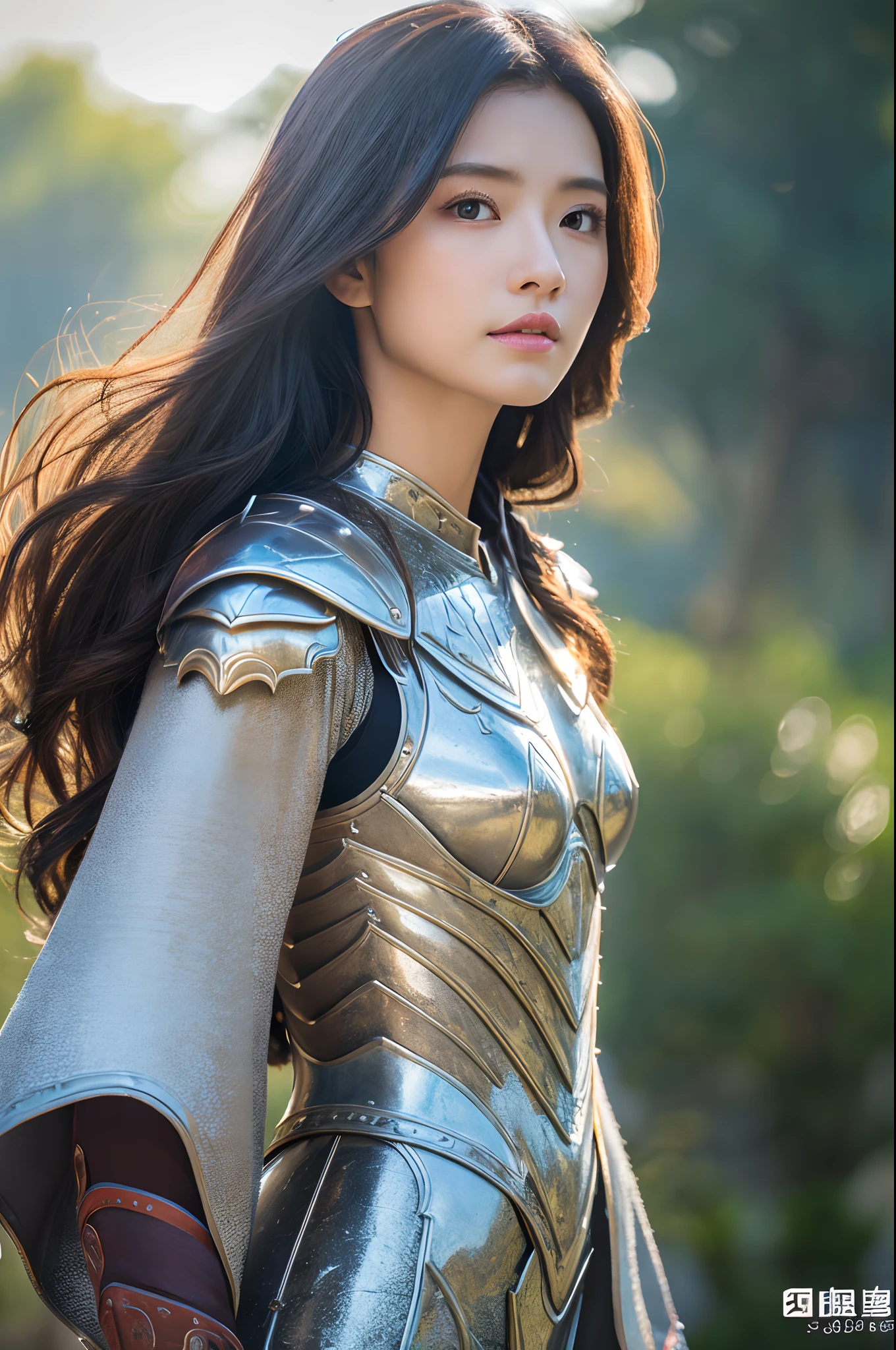 8K、ultra-detailliert、masterpiece、top-quality、(ighly detailed)、dynamic ungle、mysterious look、Wind-effect、Fantasy Background、Rim Lighting、ciinematic light、超A high resolution、8K UHD、film grains、Best Shadows、delicate、RAW、Particles of light、detailed skin textures、detailed armor texture、A detailed face、intricate-detail、ultra-detailliert、发光、strong con、Silver armor、(Holding weapons)、Slashing、Slashing Action、large full breasts,scapular、radiant eyes、 long cloak、Fantasia、(逼真)、armor on the shoulders、Convoluted、Convoluted、Perfect litthing、looking at the viewers、电影灯光、flying though the air、flight、Holy Light、Brilliant、bangss、Windy、Frozen mountains々、Long white wavy hair、Rich Queen,A sexy,enticing,