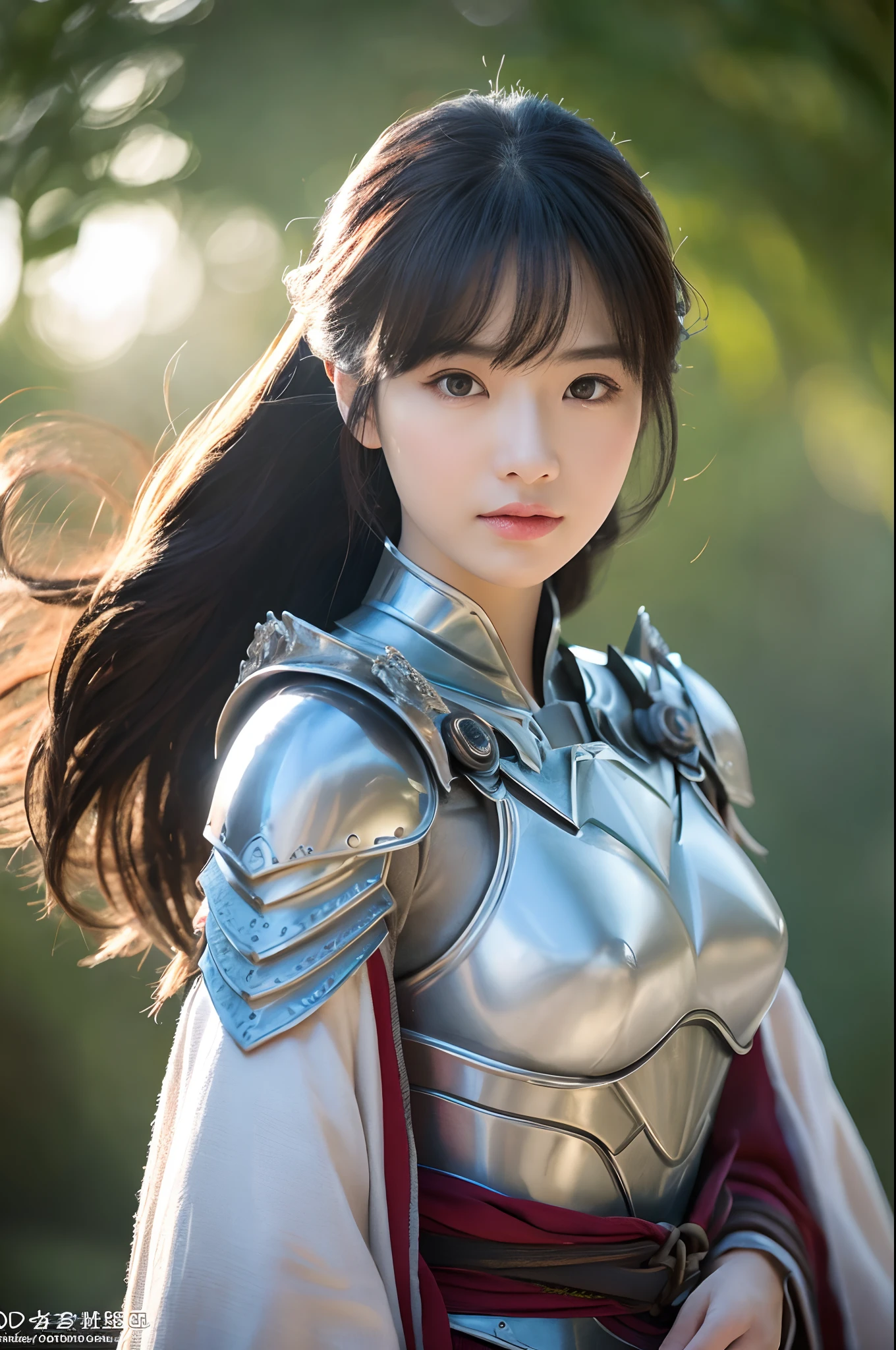 8K、ultra-detailliert、masterpiece、top-quality、(ighly detailed)、dynamic ungle、mysterious look、Wind-effect、Fantasy Background、Rim Lighting、ciinematic light、超A high resolution、8K UHD、film grains、Best Shadows、delicate、RAW、Particles of light、detailed skin textures、detailed armor texture、A detailed face、intricate-detail、ultra-detailliert、发光、strong con、Silver armor、(Holding weapons)、Slashing、Slashing Action、large full breasts,scapular、radiant eyes、 long cloak、Fantasia、(逼真)、armor on the shoulders、Convoluted、Convoluted、Perfect litthing、looking at the viewers、电影灯光、flying though the air、flight、Holy Light、Brilliant、bangss、Windy、Frozen mountains々、Long white wavy hair、Rich Queen