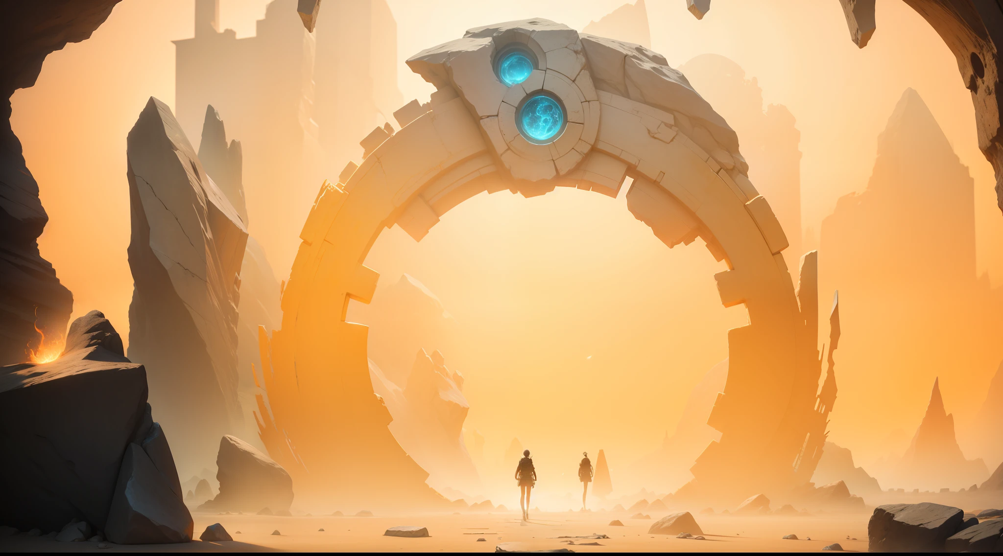 A vibrant, 4K abstract portal, Intricate details and surreal feel,HD stone