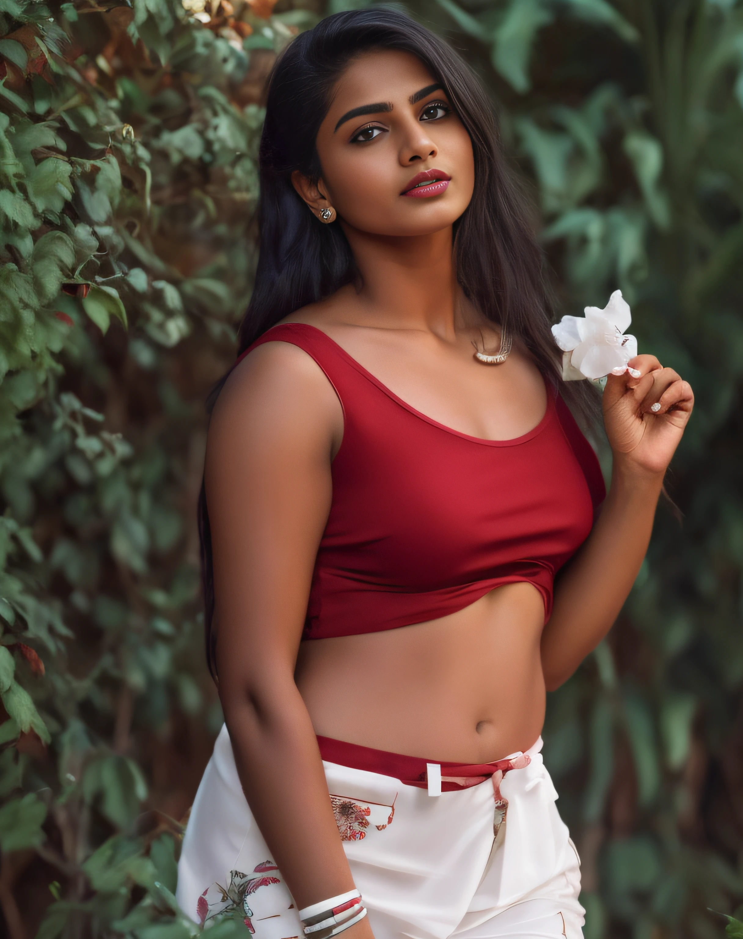 (editorial photograph of a young Indian woman), karla ortiz, (highly detailed face:1.4) (smile:0.7) (backround 5 star hotel , moody, private study:1.3) POV, by lee jeffries, nikon d850, film stock photograph ,4 kodak portra 400 ,camera f1.6 lens ,rich colors ,hyper realistic ,lifelike texture, dramatic lighting , cinestill 800, realistic, wearing white dobby weave self design fit & flare dress Sweetheart neck Short, puff sleeve Tie-up detail on back Above knee length in flounce hem Attached Lining Chiffon fabric, actress, karla ortiz, posing!!, candid picture, by Max Dauthendey, red lips