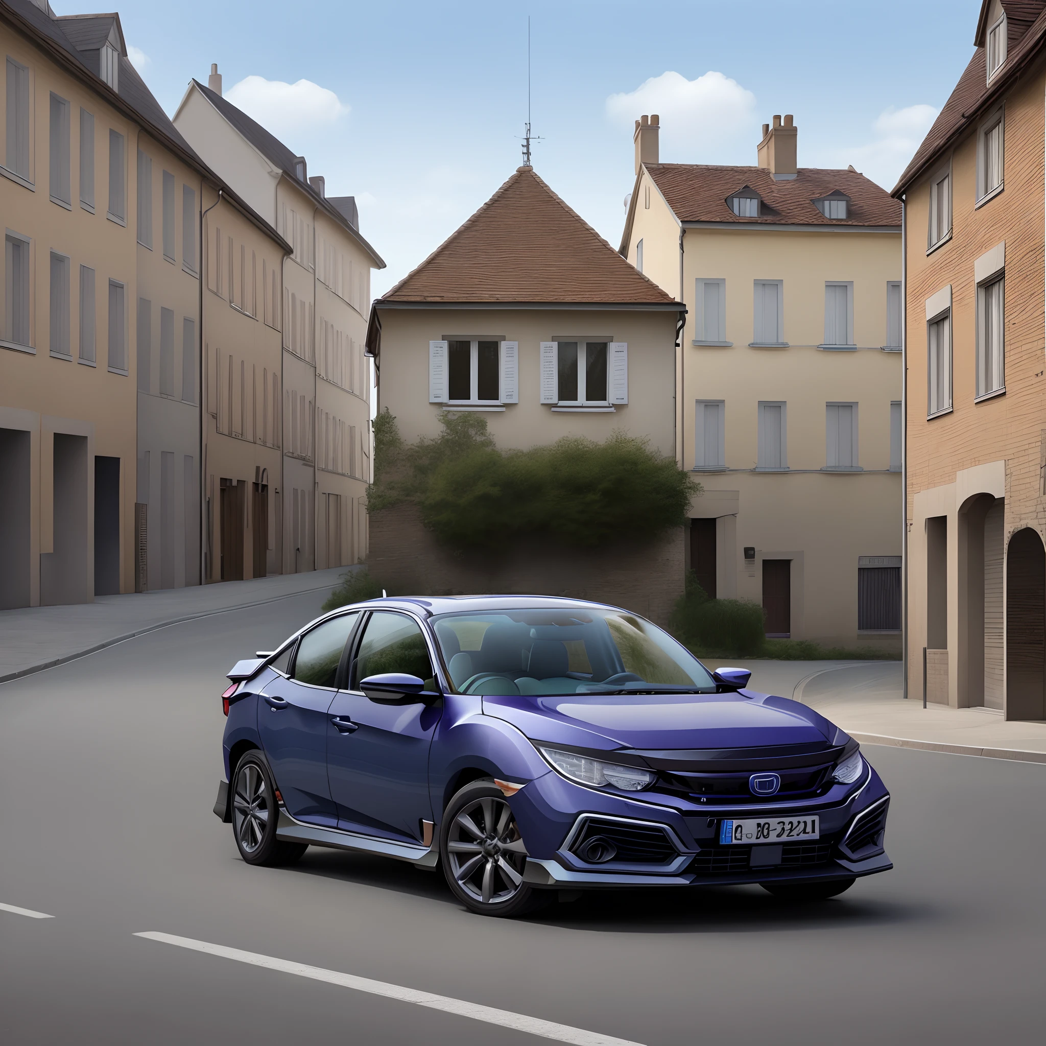 Civic qui roule sur le toit