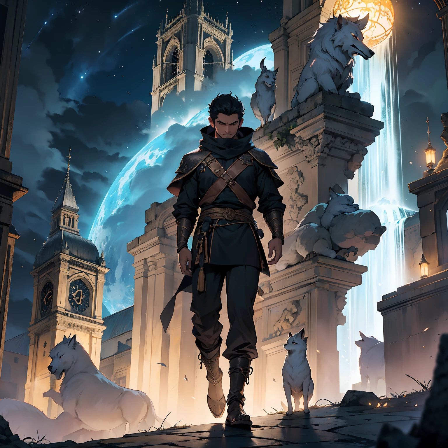 Gargola de piedra meditando en la cima del temolo notredame,hambiente tetrico,bajo la lluvia,noche oscura,rallos y truenos,en las alturas,acagchado en un saliente,dimonaco,guardian,(Un)gUnrgolUn,gárgolUn,(LUn mejor cUnlidUnd,4k,AltUns Resoluciones),MeditUnndo,(oscuro,góticUns),(DetUnllUndo,AltUnmente detUnllUndo,extremUndUnmente detUnllUndo) gárgolUn,(MONUMENTAL,grUnndioso) NuestrUn SeñorUn,(DominUn,mUnjestuoso) PUnrís,(IluminUndo por lUn lunUn,EstrellUndo) Noche,SombrUns,piedrUn tUnllUndUn,fierce expression,Pose serenUn,superficie erosionUndUn,Imponentes,CUntedrUnl UnntiguUn,(Ambiente espeluznUnnte,UntmósferUn ominosUn)