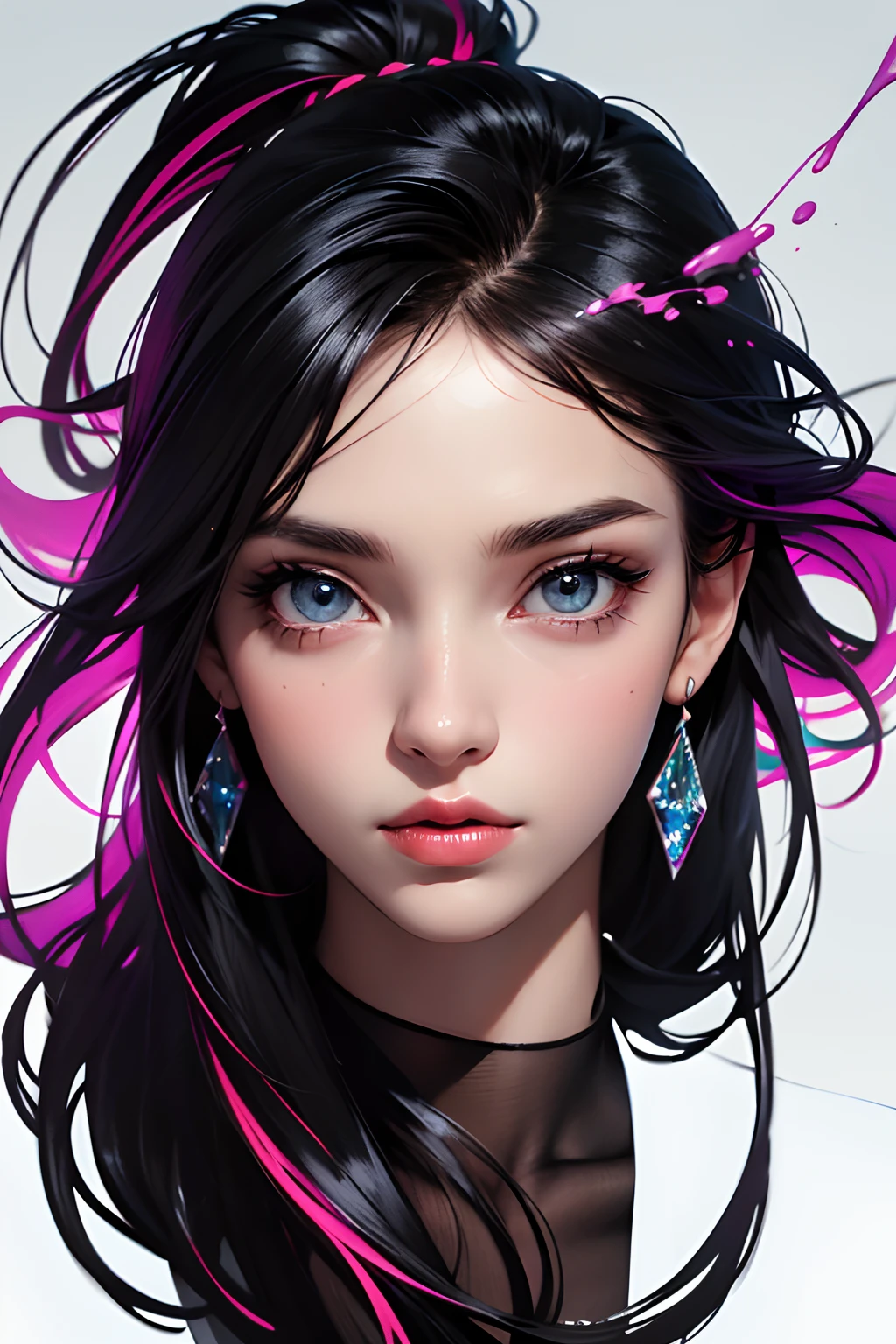 masterpiece, best quality, (extremely detailed CG unity 8k wallpaper, masterpiece, best quality, ultra-detailed, best shadow), (detailed background), (beautiful detailed face, beautiful detailed eyes), High contrast, (best illumination, an extremely delicate and beautiful),1girl,((colourful paint splashes on transparent background, dulux,)), ((caustic)), dynamic angle,beautiful detailed glow,full body, paint splash,