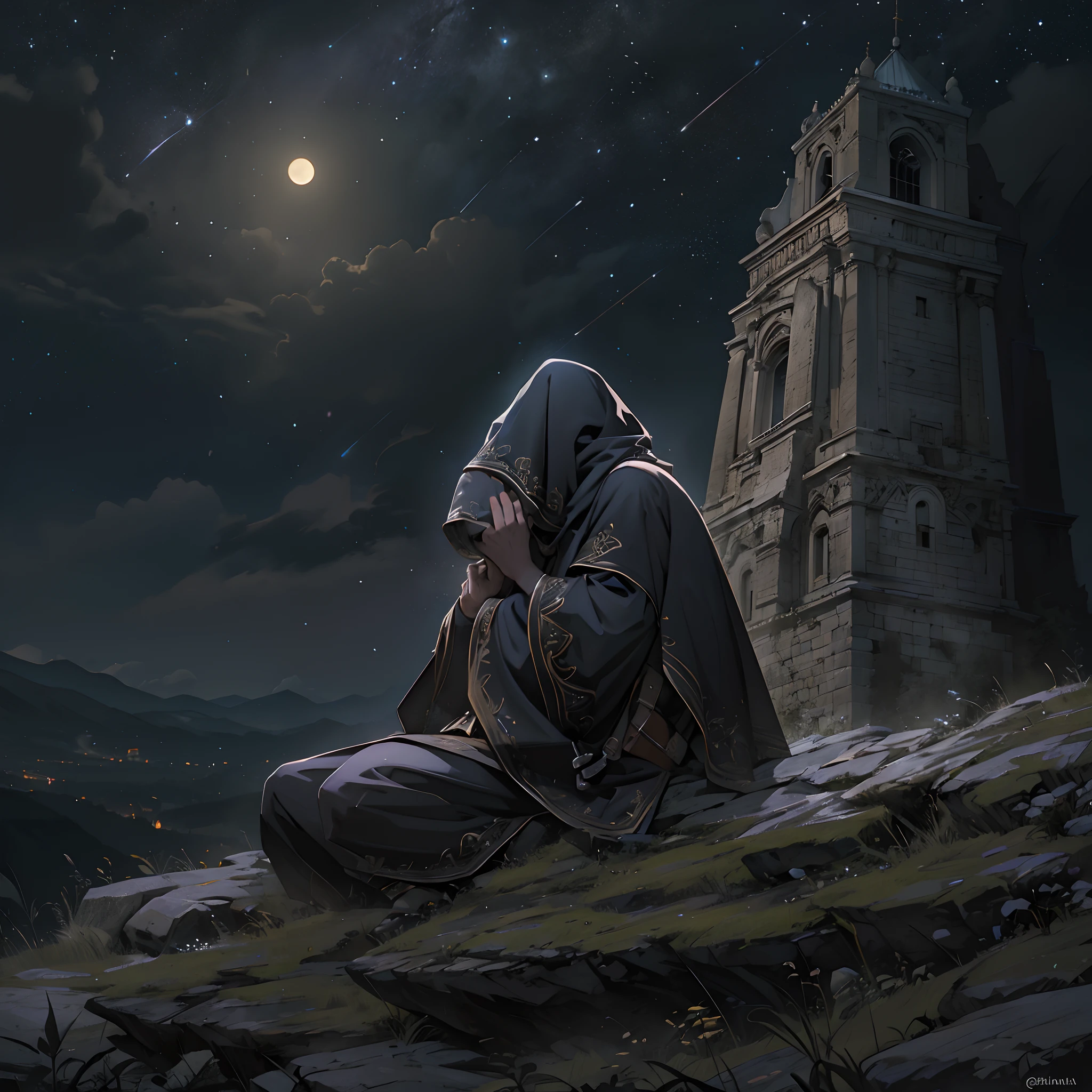 Gargola de piedra meditando en la cima del temolo notredame,hambiente tetrico,bajo la lluvia,noche oscura,rallos y truenos,en las alturas,acagchado en un saliente,dimonaco,guardian,(Un)gUnrgolUn,gárgolUn,(LUn mejor cUnlidUnd,4k,AltUns Resoluciones),MeditUnndo,(oscuro,góticUns),(DetUnllUndo,AltUnmente detUnllUndo,extremUndUnmente detUnllUndo) gárgolUn,(MONUMENTAL,grUnndioso) NuestrUn SeñorUn,(DominUn,mUnjestuoso) PUnrís,(IluminUndo por lUn lunUn,EstrellUndo) Noche,SombrUns,piedrUn tUnllUndUn,fierce expression,Pose serenUn,superficie erosionUndUn,Imponentes,CUntedrUnl UnntiguUn,(Ambiente espeluznUnnte,UntmósferUn ominosUn)