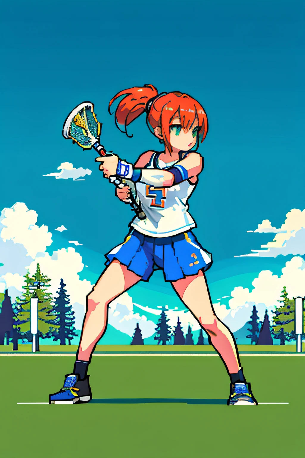 Pixel wind,Lacrosse player