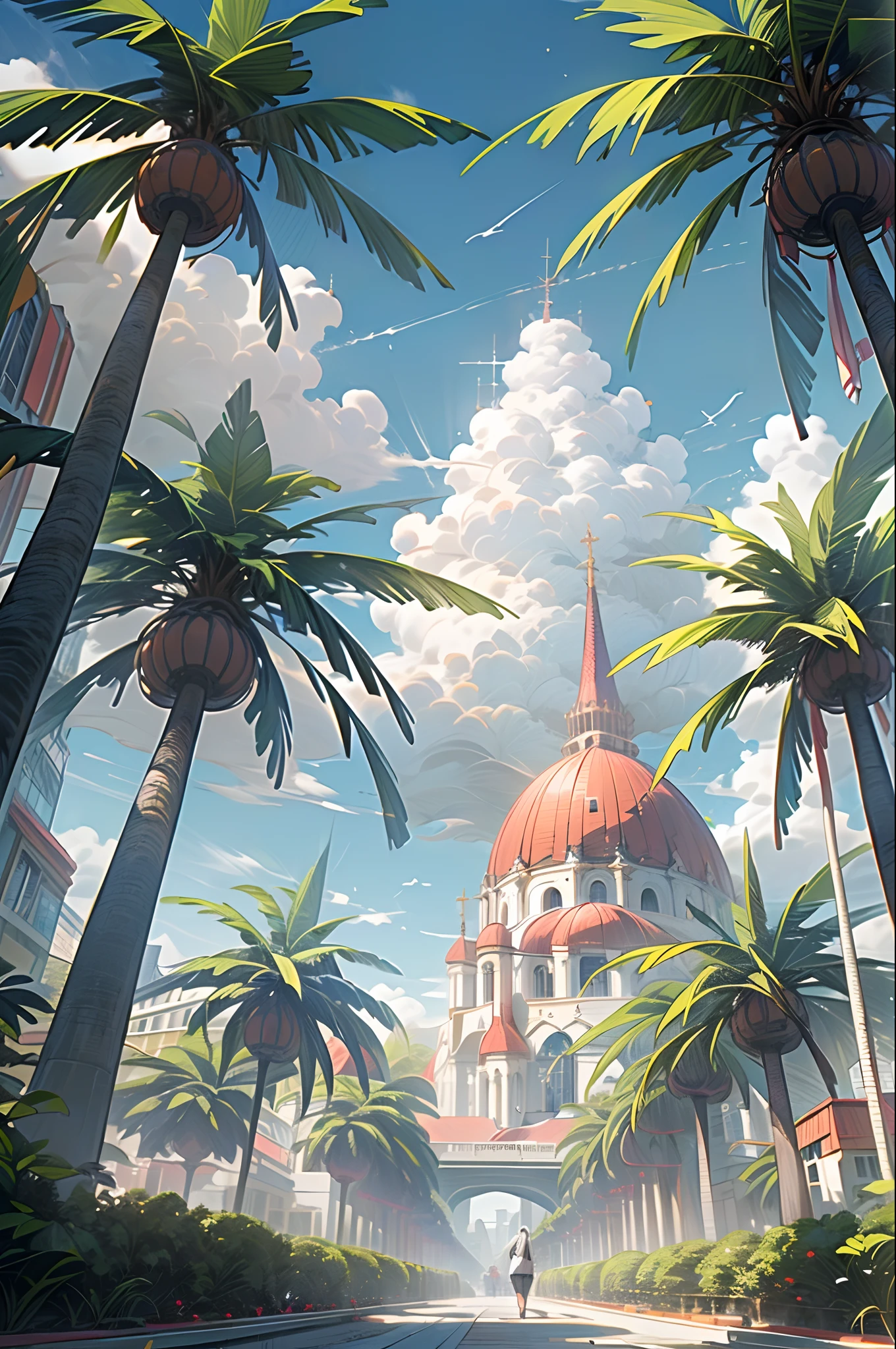 Wanderlust, blue skies, palm trees, americana