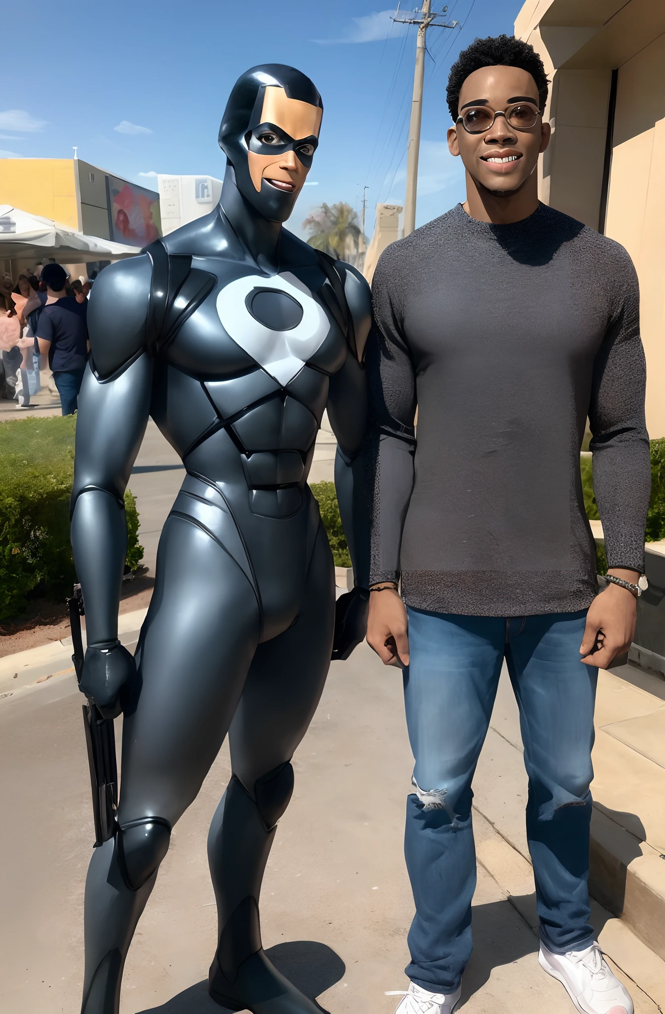 Frozone from The incredibles standing next to Year