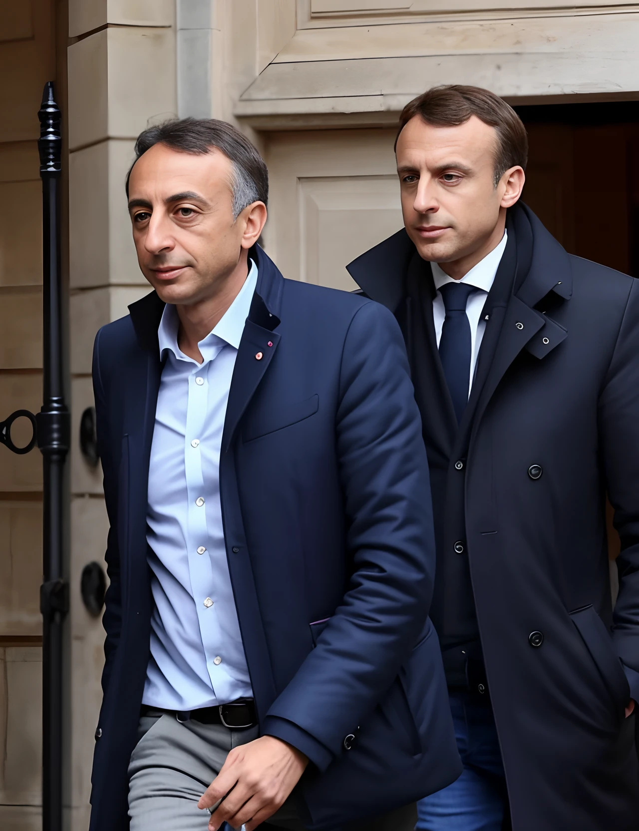 Eric zemmour ouvrant la porte a emmanuel macron