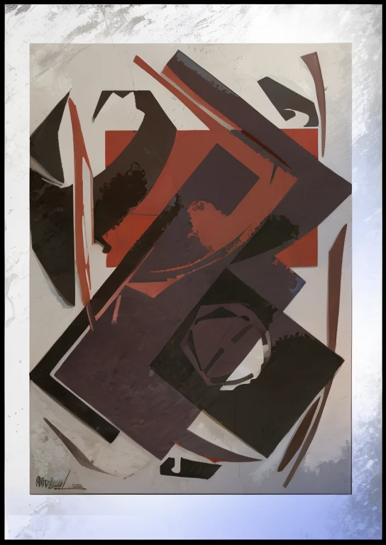 01_((Artistic Masterpiece)),((abstract painting)),((Avant-garde)),(contemporary art), Temporary art, design. (Geometric shapes), (plane), (trigonometry). Modern architectural forms. Project.
02_(High quality), (graphic drawing), (laconic, clear silhouette), (Clear graphic line - color graphics), (drawn Anime style), high artistic quality of the image.
  03_A young girl, half-turned, stands at full height in front of the camera. Graceful figure, small breasts, long hair - red, short. She is wearing a blue openwork dress, satin - click. Her hair is decorated with several flowers, lilies, or lotuses. Expensive jewelry on her body emphasizes the grace of her forms.
 04_In her hand she holds a cybernetic skull, a defeated mechanical enemy, in her hands. Wires and electronic elements are part of this form.
Bright juicy image, sun, contrasting warm light, cold shade of greenery. Hand-drawn style, illustration, concept. High quality, best sample.
High quality. Wide format 8K. Restrained range of colors. Clarity of forms.