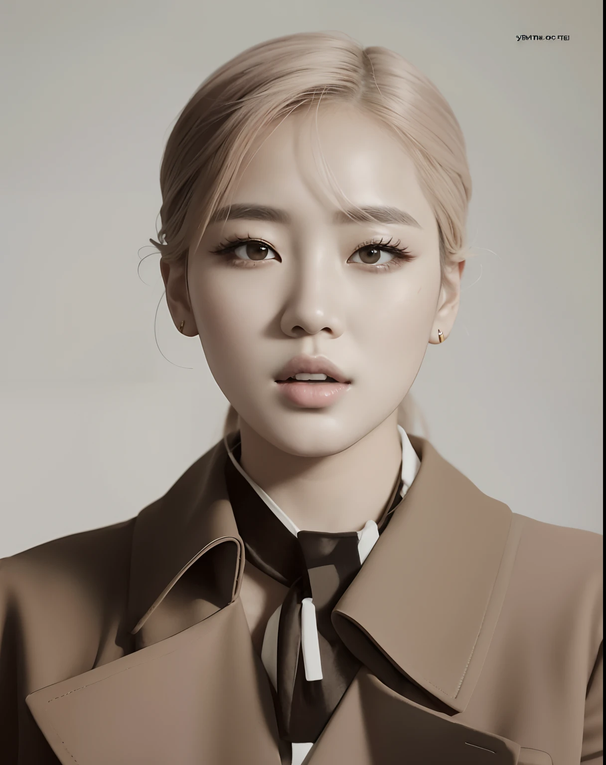 Imagen de una mujer con corbata y abrigo, Parque Roseanne de Blackpink, Sun Yunjoo, Retrato de Jossi de Blackpink, Taejune Kim, Jossi de Blackpink, Jinyoung Shin, Heonhwa Choe, JIA, Retrato de Kpop Idol, Kim Doyoung, portrait of female Korean idol, Kim Hyun Joo, Jaeyeon Nam