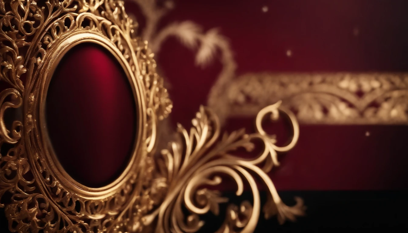 A classic and timeless background of rich burgundy with intricate gold filigree designs, adding a touch of luxury to any Christmas project.