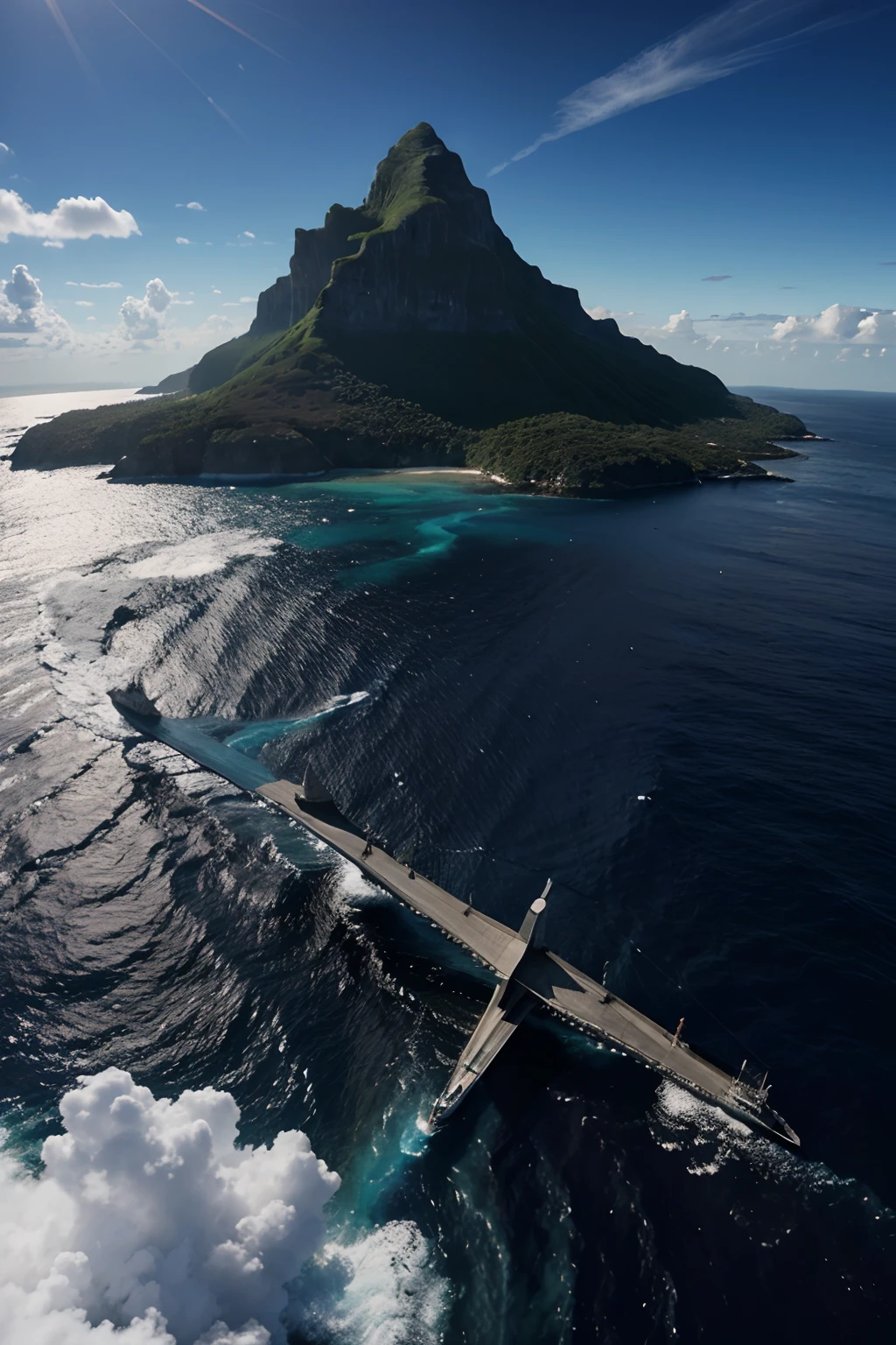 Ultra realistic Bermuda Triangle, 4k, with maximum details