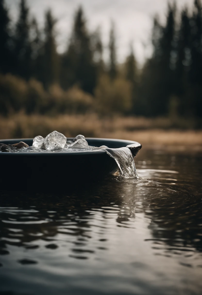 an award for "Best Water", floating in a pool of water