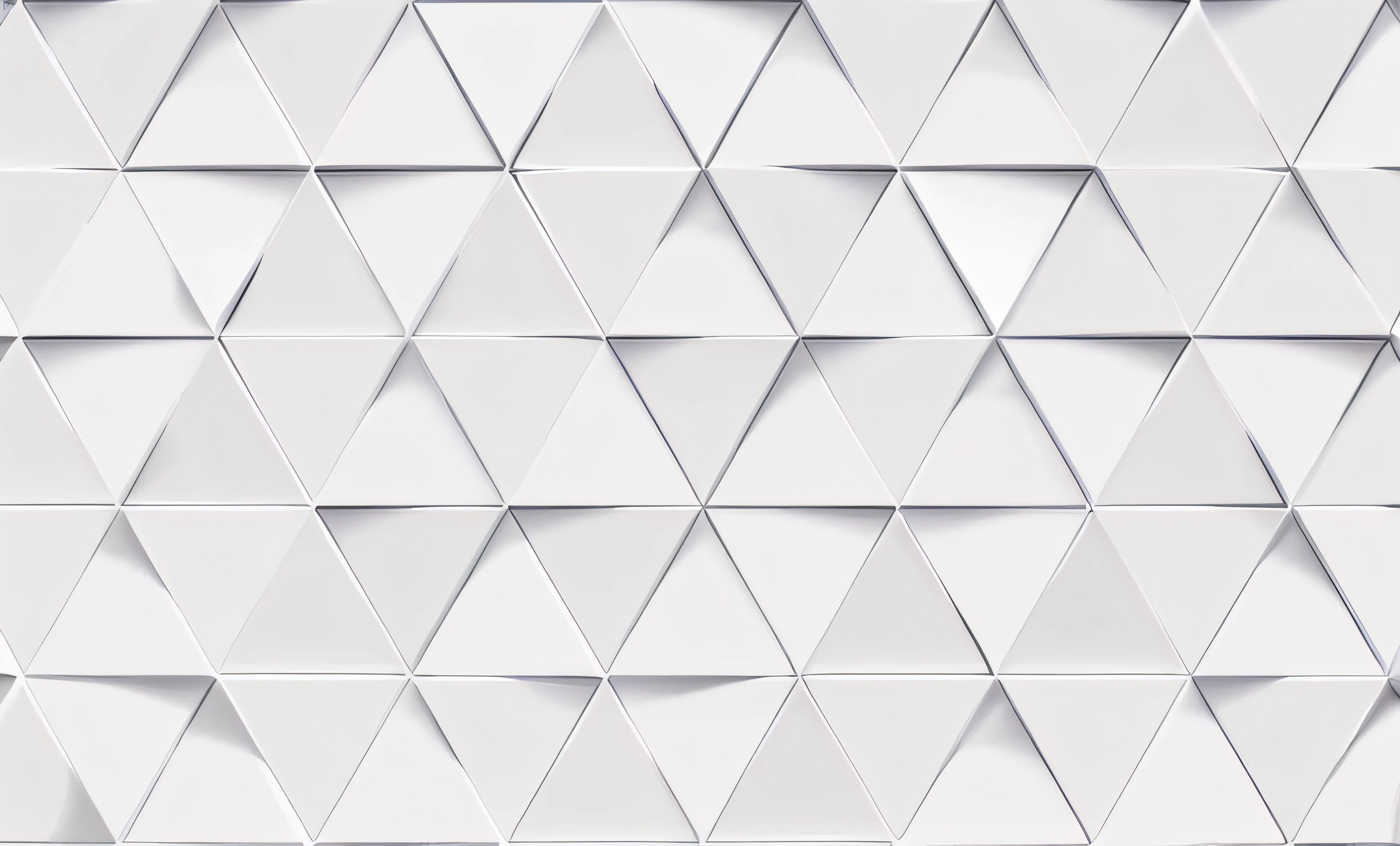 High resolution image of a triangle mosaic, with a variety of sizes and positions. The mosaic is made up of triangles of different sizes, Creating an intricate and complex pattern. The image is sharp and detailed, allowing you to see each triangle individually.