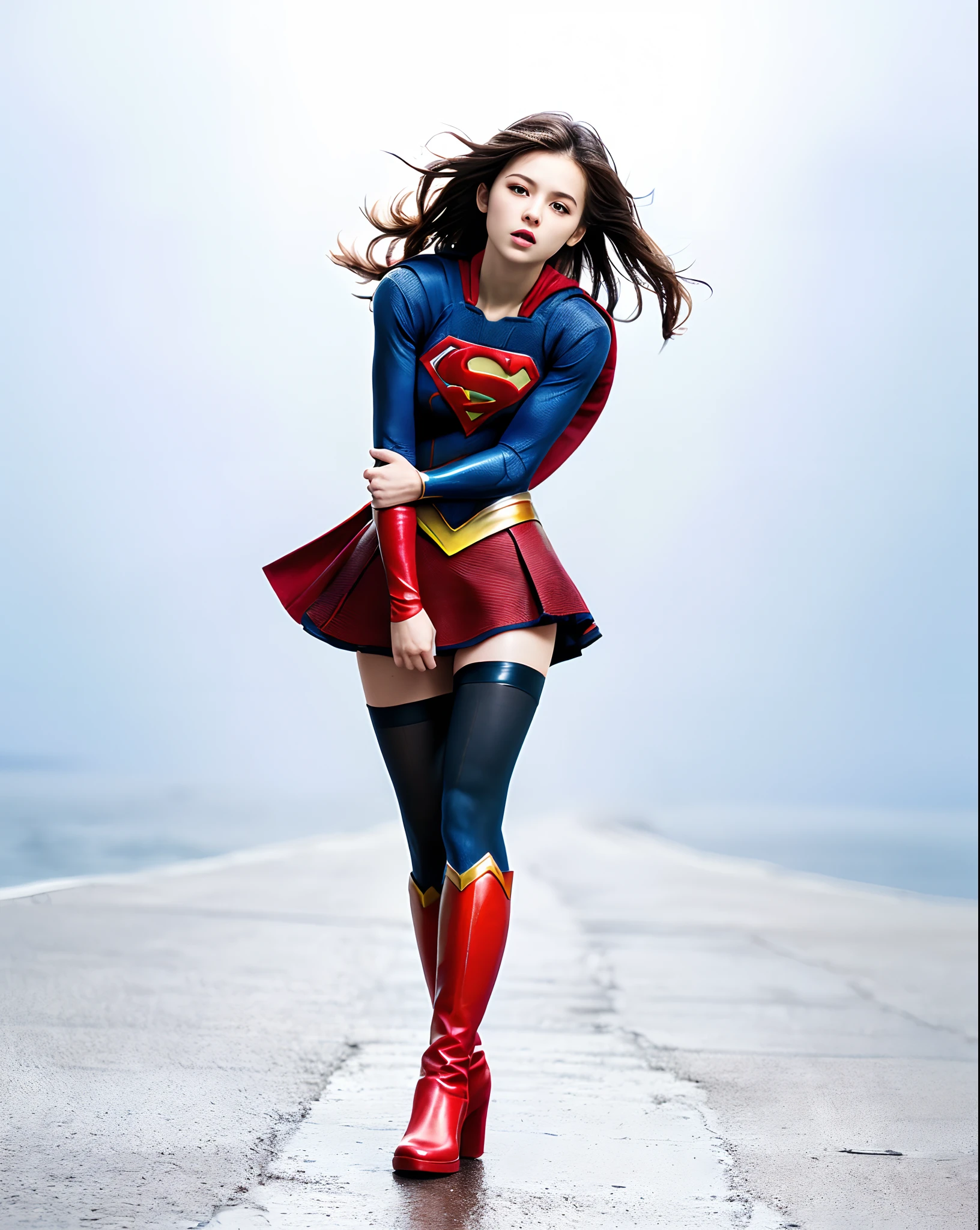 Supergirl, Satomi Ishihara, Kicking her enemy